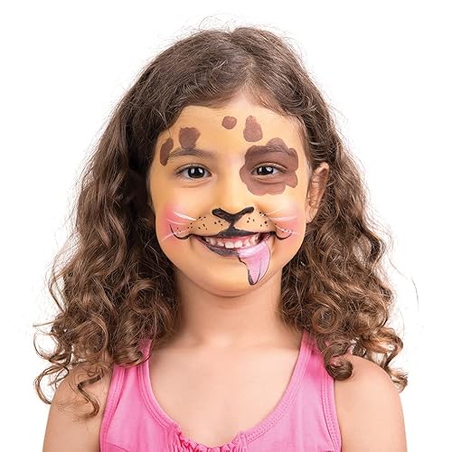 Eco-Kids Deluxe Face Paint Kit - Includes 10 Colors & 2 Applicators - Bold Coverage & Fine Lines - Easy To Apply & Remove - Safe Non-Toxic, Lip & Eye Area Approved - Halloween & Dress-Up - Kids-Adults