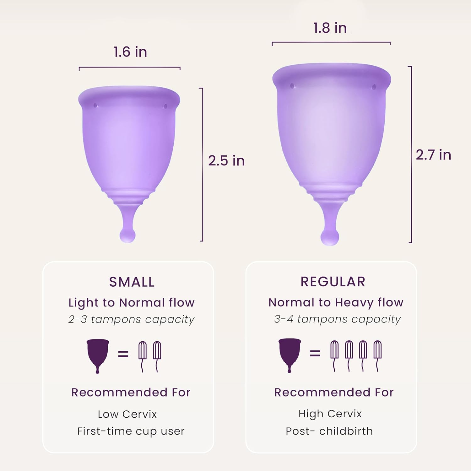 Reusable Menstrual Cup Set | 2 Cups