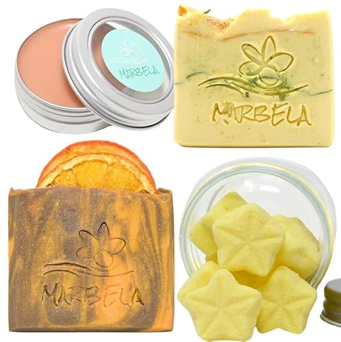 Gift Set | Energizing Citrus, Shower Fizzies, Handmade Soap, Lip Balm