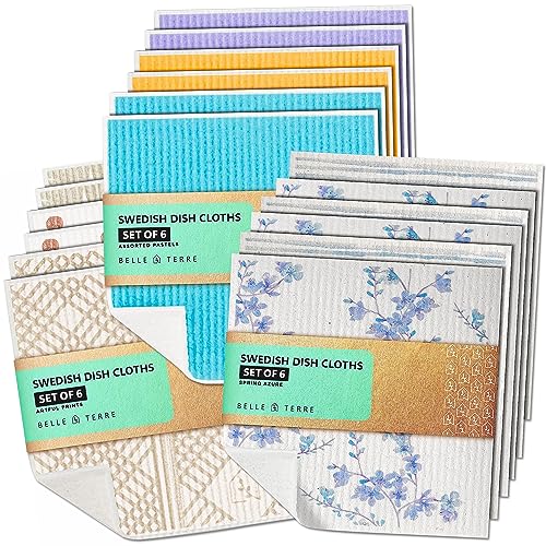 Swedish Dish Cloths | Reusable, Absorbent, 3 Pack