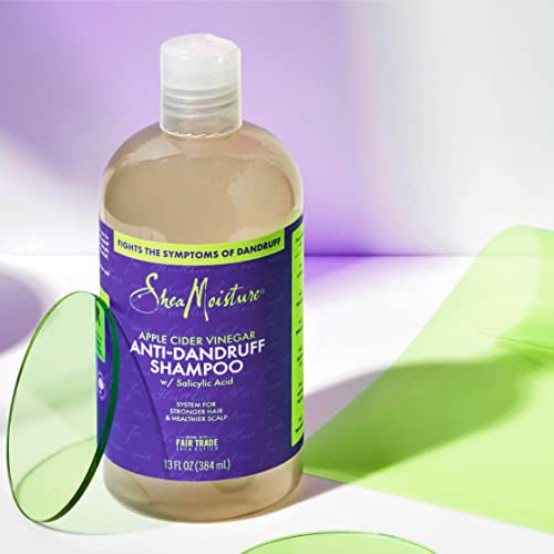 SheaMoisture Hair Care System Anti-Dandruff Shampoo For Stronger Hair & Healthier Scalp Shampoo Formulated With Apple Cider Vinegar And Fair Trade Shea Butter 13oz