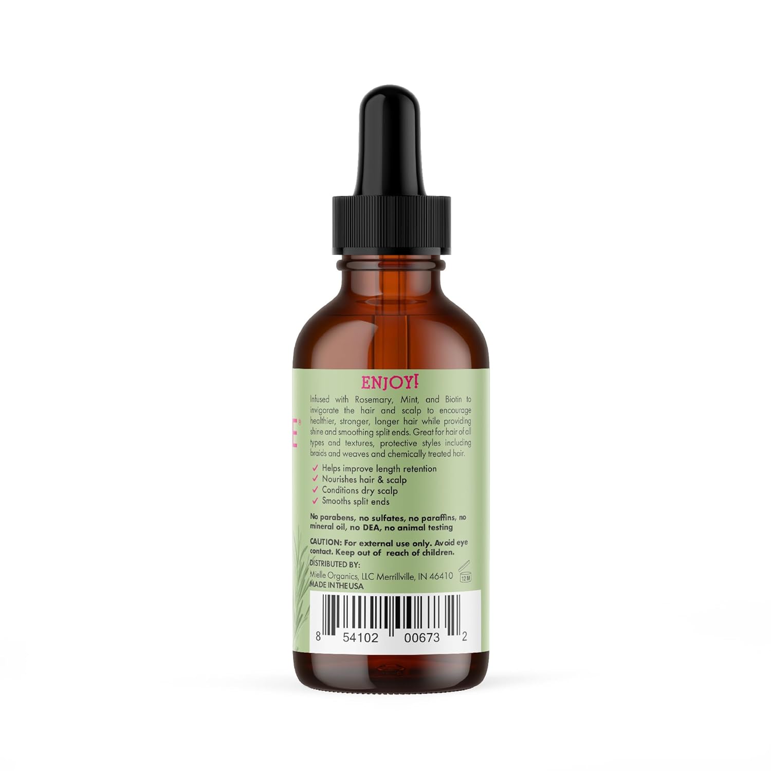 Hair Strengthening Oil | Rosemary Mint, Biotin-Infused, 2 Ounce