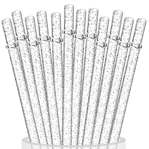 Reusable Plastic Straws | 12-Pack, 11" Long, Compatible with 20 oz & 30 oz Tumblers