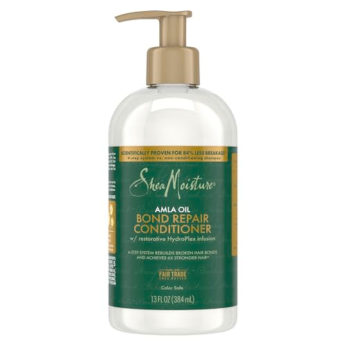 Shea Moisture Bond Repair Conditioner Amla Oil to Strengthen Hair with Anti-Breakage with Restorative HydroPlex Infusion 13 oz