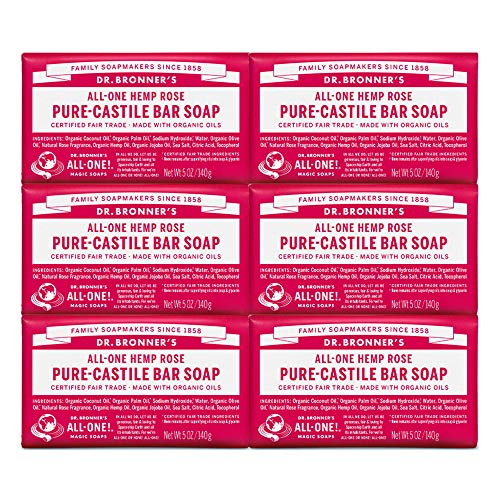 Body Soap | Rose Scent, 5 oz, 6-Pack