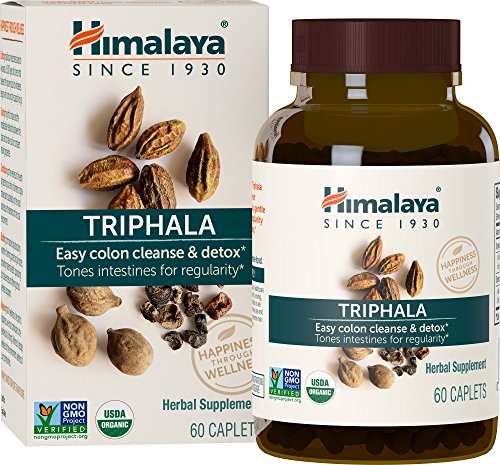 Herbal Supplement | Triphala, 2 Month Supply, 60 Caplets, USDA Organic, Non-GMO, Gluten-Free