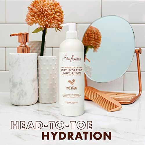 SheaMoisture Daily Hydration Body Lotion Moisturizer 100% Virgin Coconut Oil For All Skin Types Paraben Free 16 oz