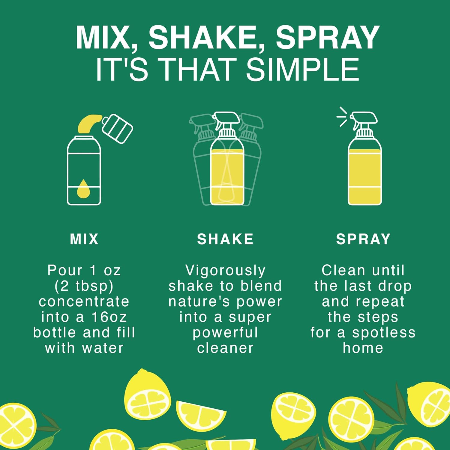 All-Purpose Cleaner Concentrate with a 16 oz Reusable Bottle - Lemon Love | 4oz makes 64oz