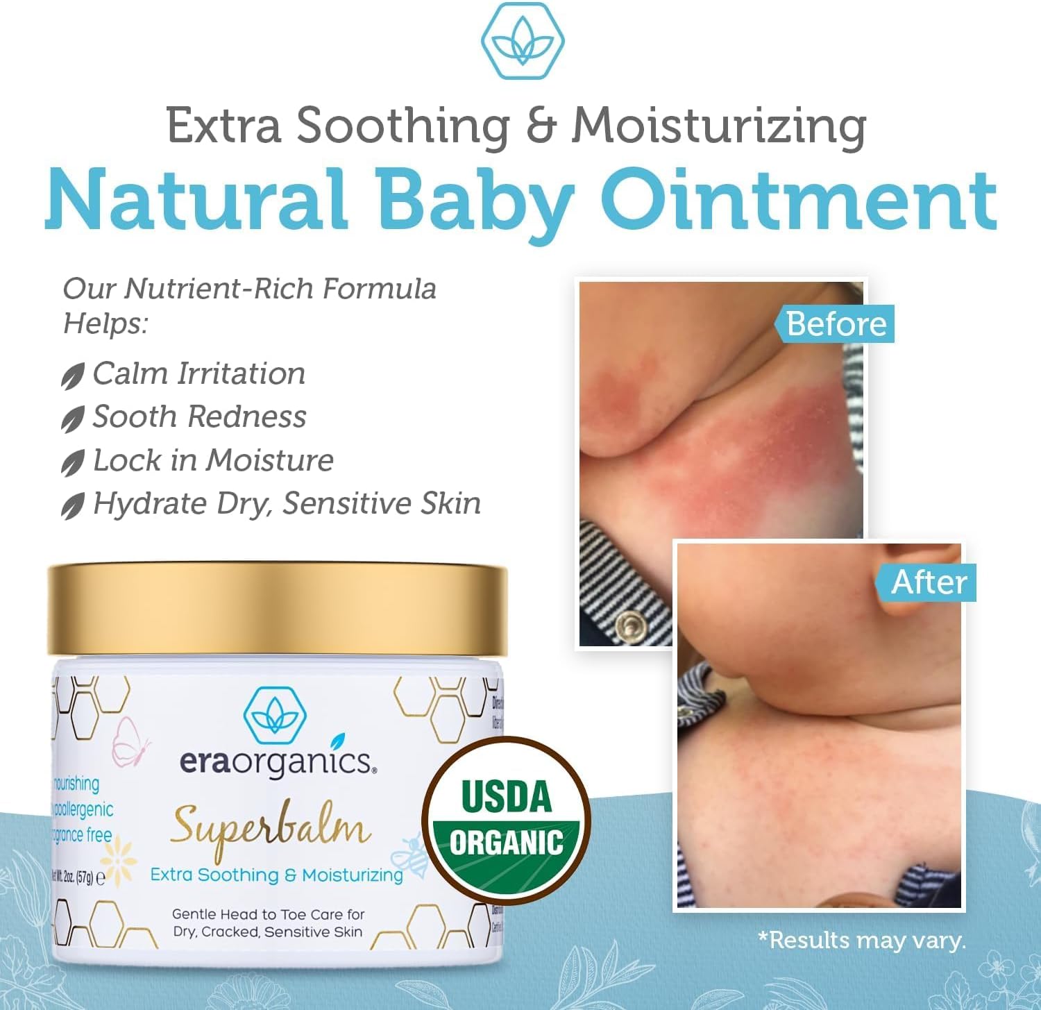 Baby Moisturizing Cream | Gentle Formula, 8 oz