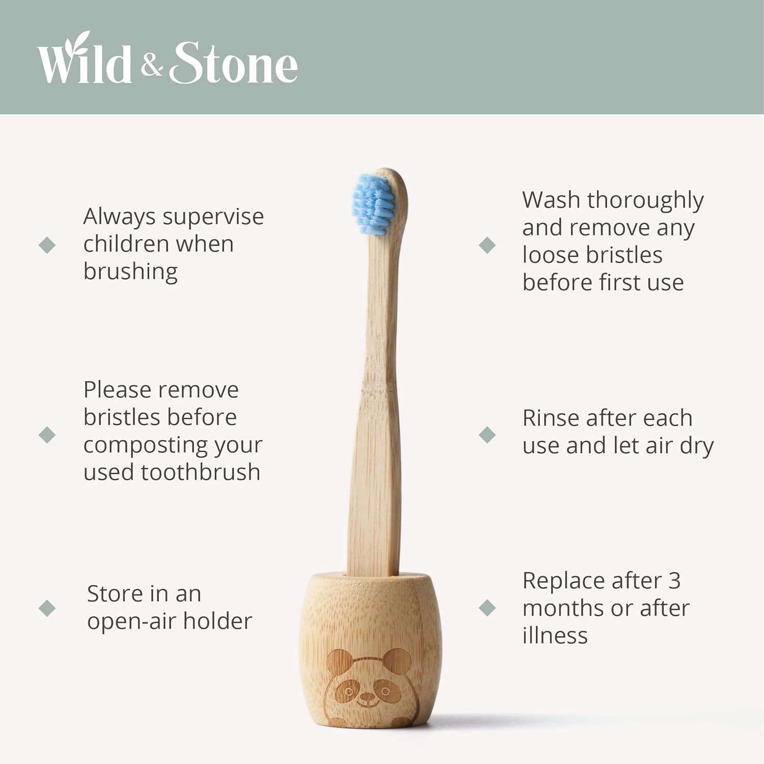 Kids' Bamboo Toothbrush | 4-Pack, Soft Bristles