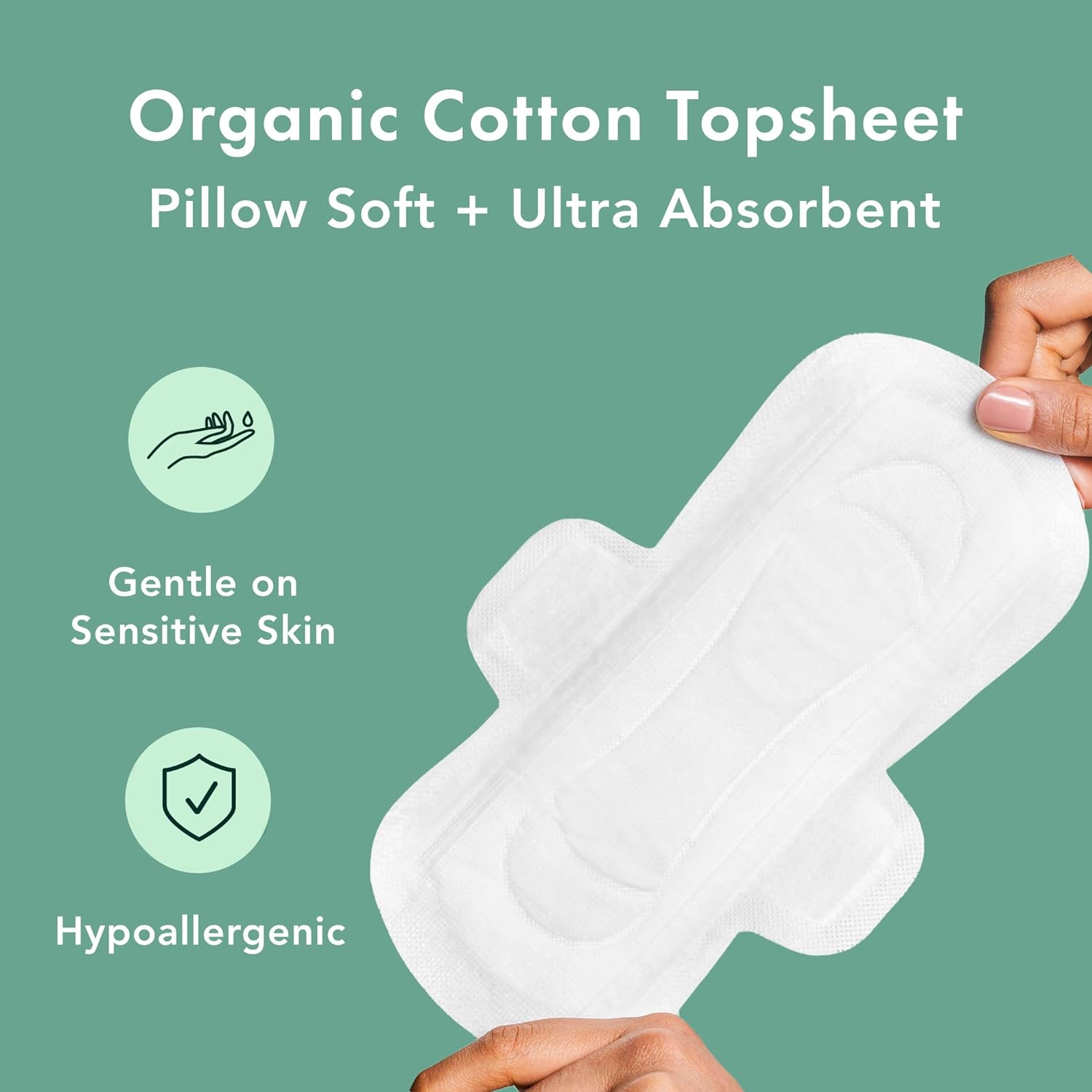 Organic Cotton Menstrual Pads | Regular, 28 Count