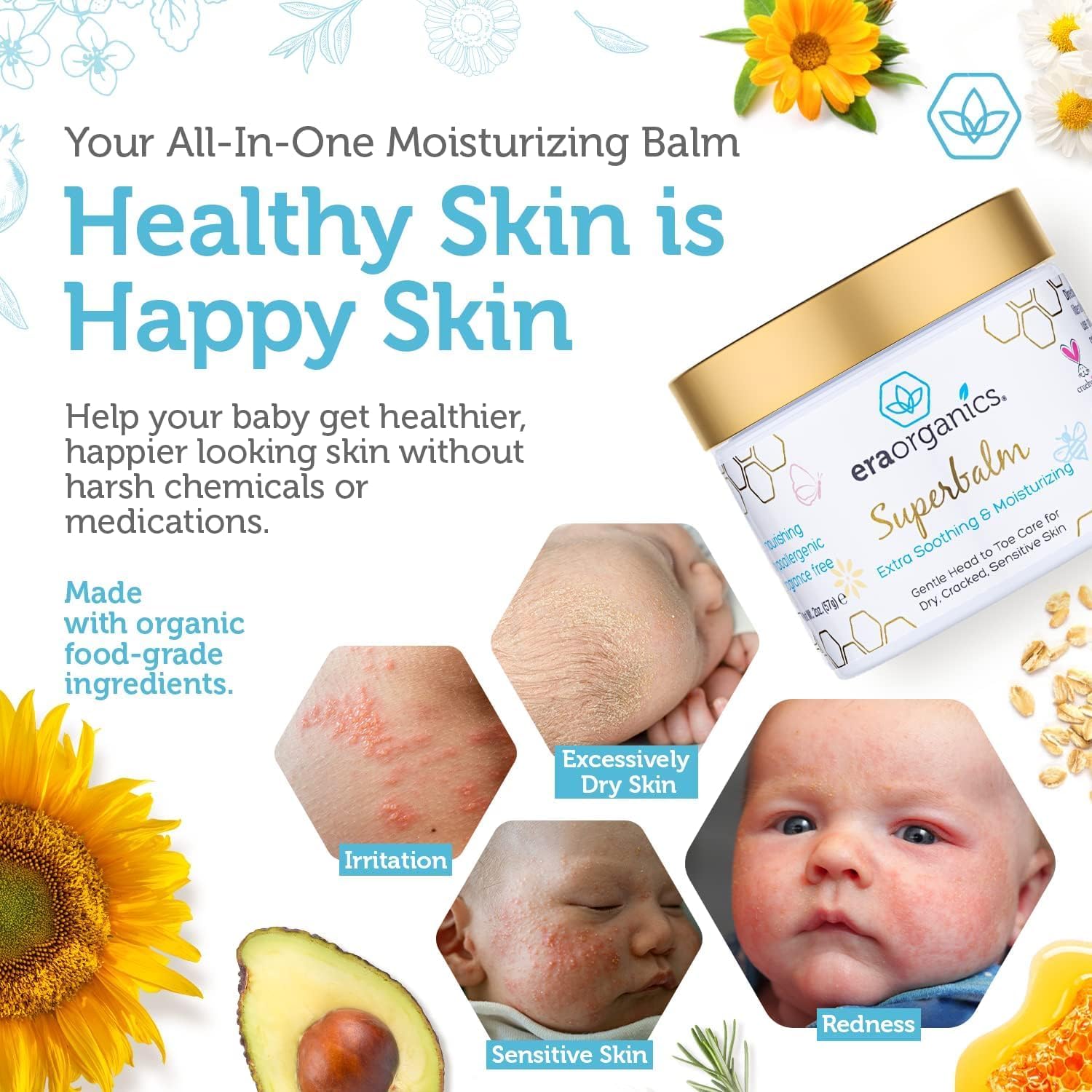 Baby Moisturizing Cream | Gentle Formula, 8 oz