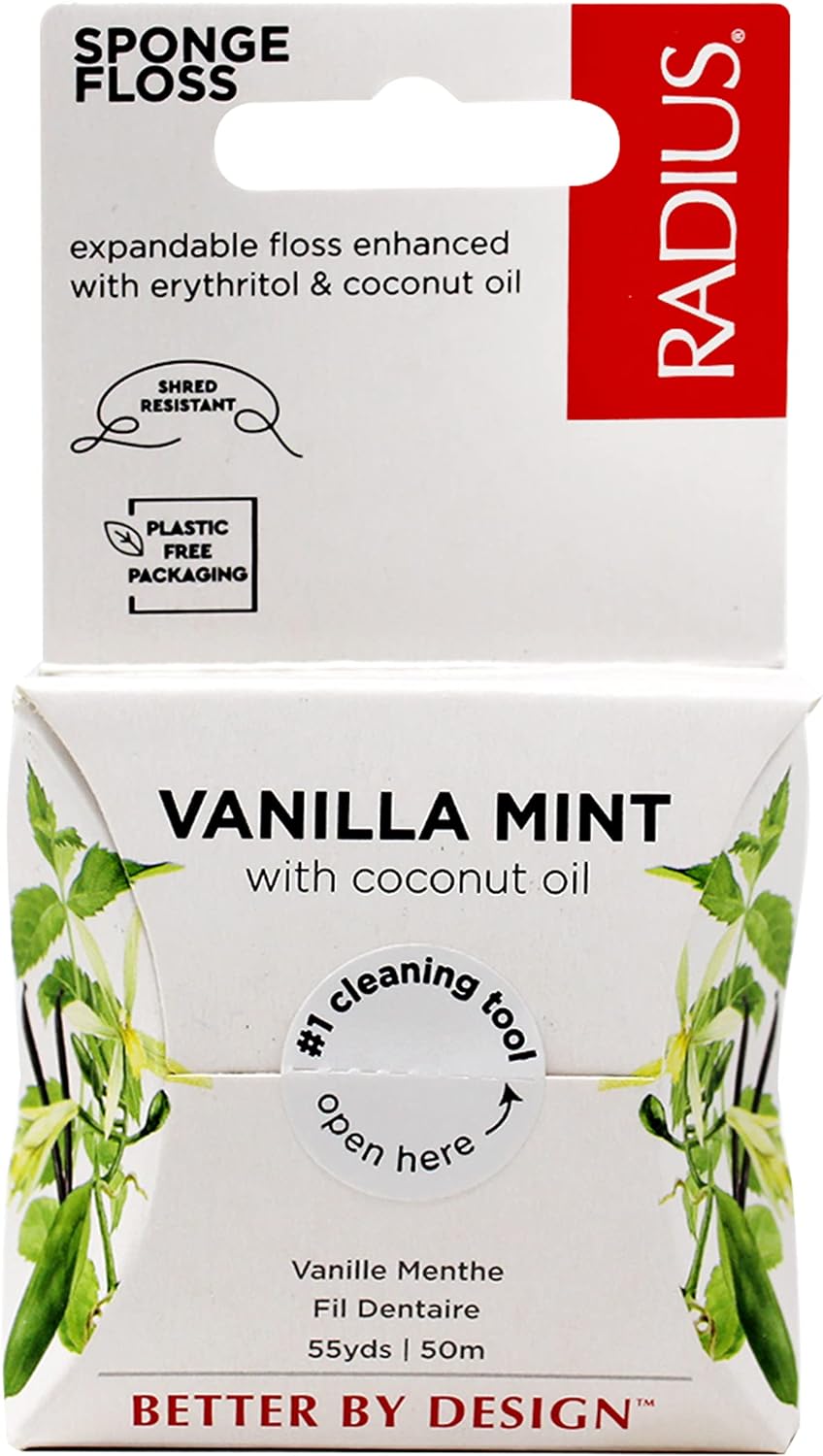 Dental Floss | Vanilla Mint, Vegan, Non-Toxic, 55 Yards, Pack of 2