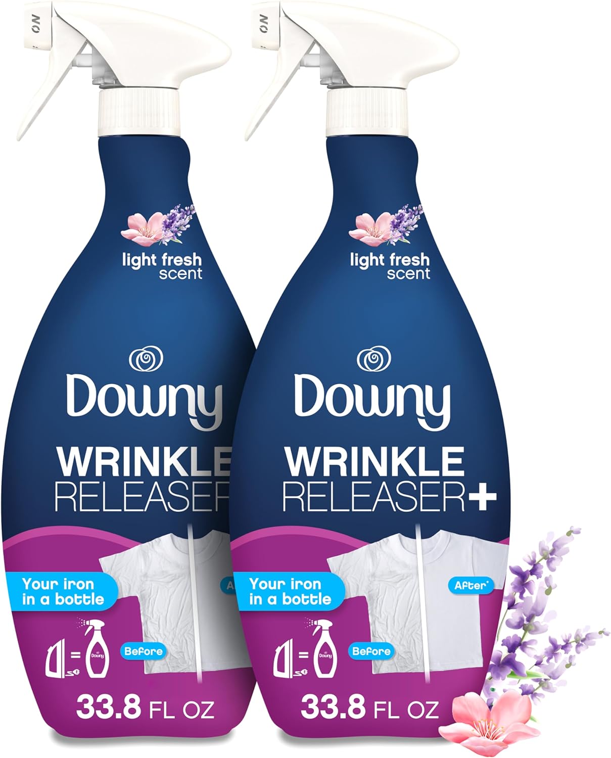 Wrinkle Releaser Spray | Light Fresh Scent, 33.8 Fl Oz, Pack of 2