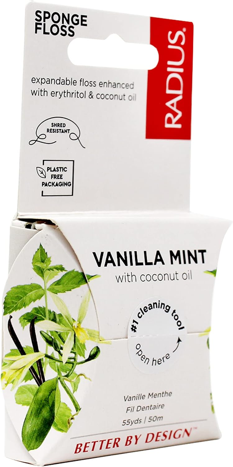 Dental Floss | Vanilla Mint, Vegan, Non-Toxic, 55 Yards, Pack of 2