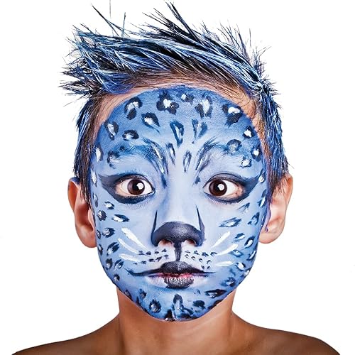 Eco-Kids Deluxe Face Paint Kit - Includes 10 Colors & 2 Applicators - Bold Coverage & Fine Lines - Easy To Apply & Remove - Safe Non-Toxic, Lip & Eye Area Approved - Halloween & Dress-Up - Kids-Adults