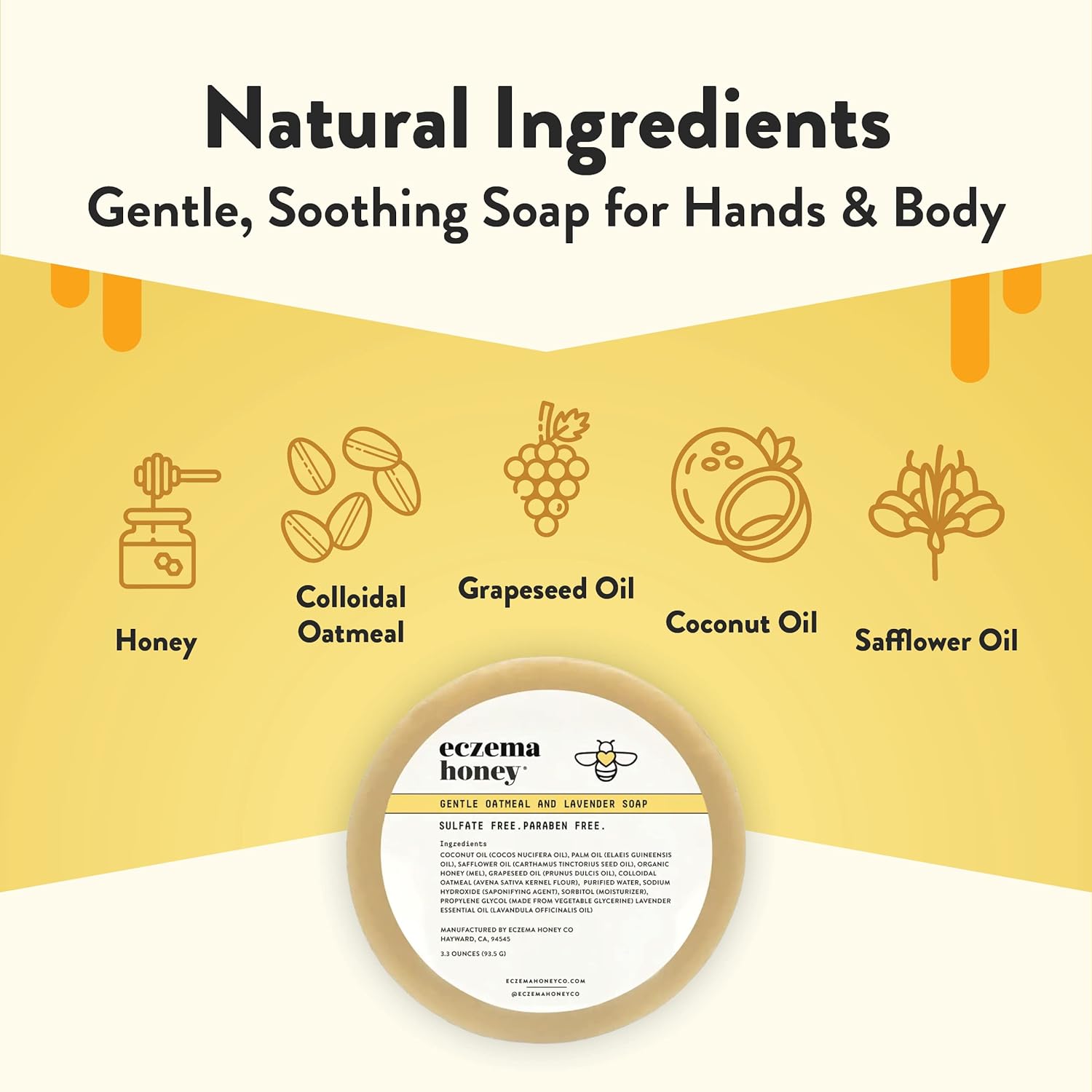 Oatmeal & Lavender Eczema Soap | 3.3 oz