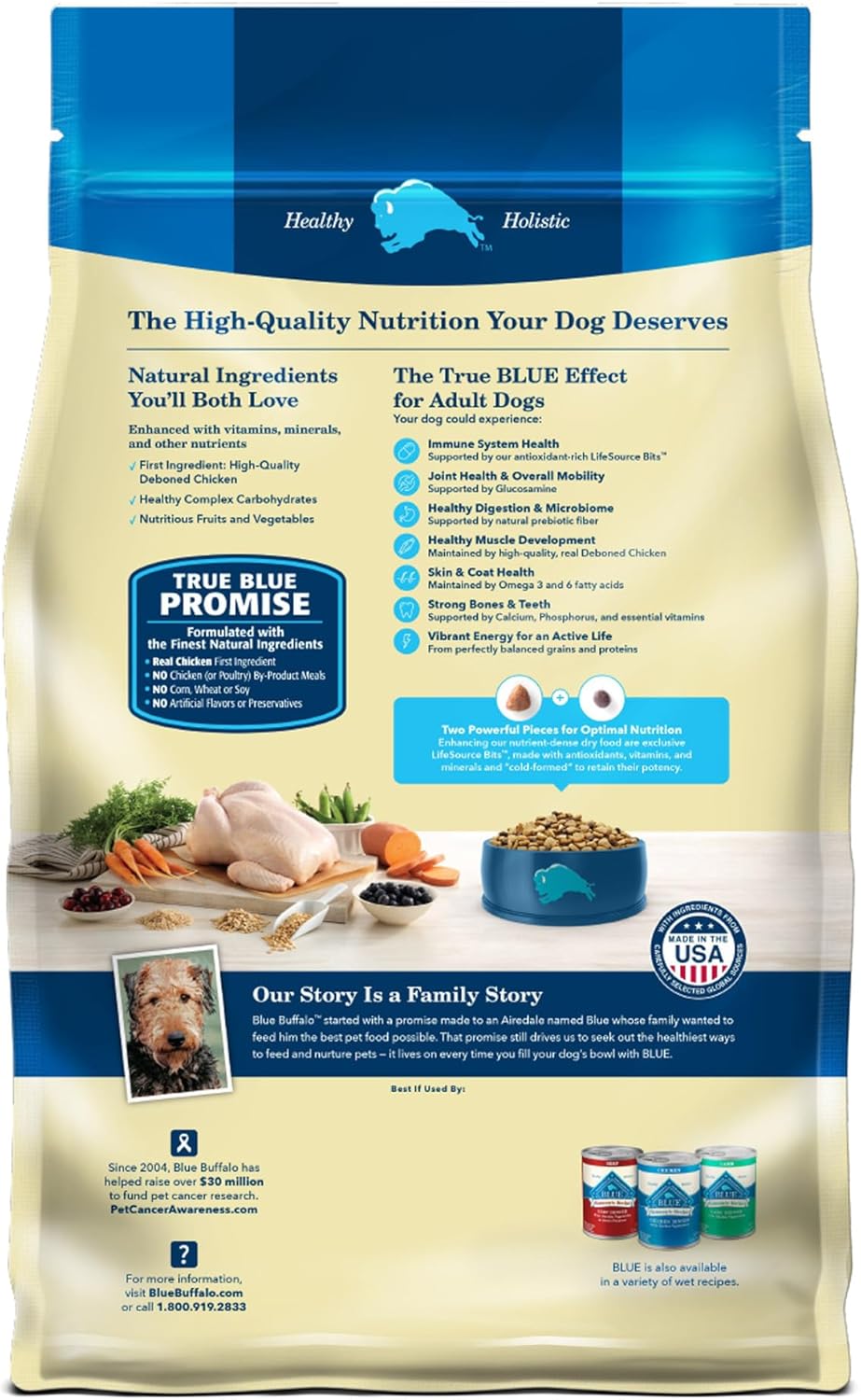 Dog Food | Chicken & Brown Rice, 15 lb, Natural Adult Formula