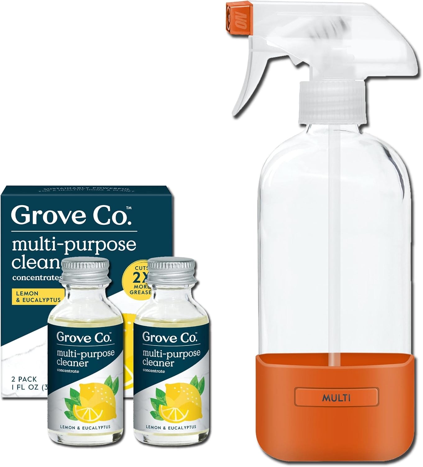 Multi-Purpose Cleaner, Refill Concentrate (6 X 1 Fl Oz) Plant-Based Household Cleaning Supplies, Ammonia & Chlorine Free, No Plastic Waste, Lavender Blossom & Thyme, Total 3 X 2 Pack Refills