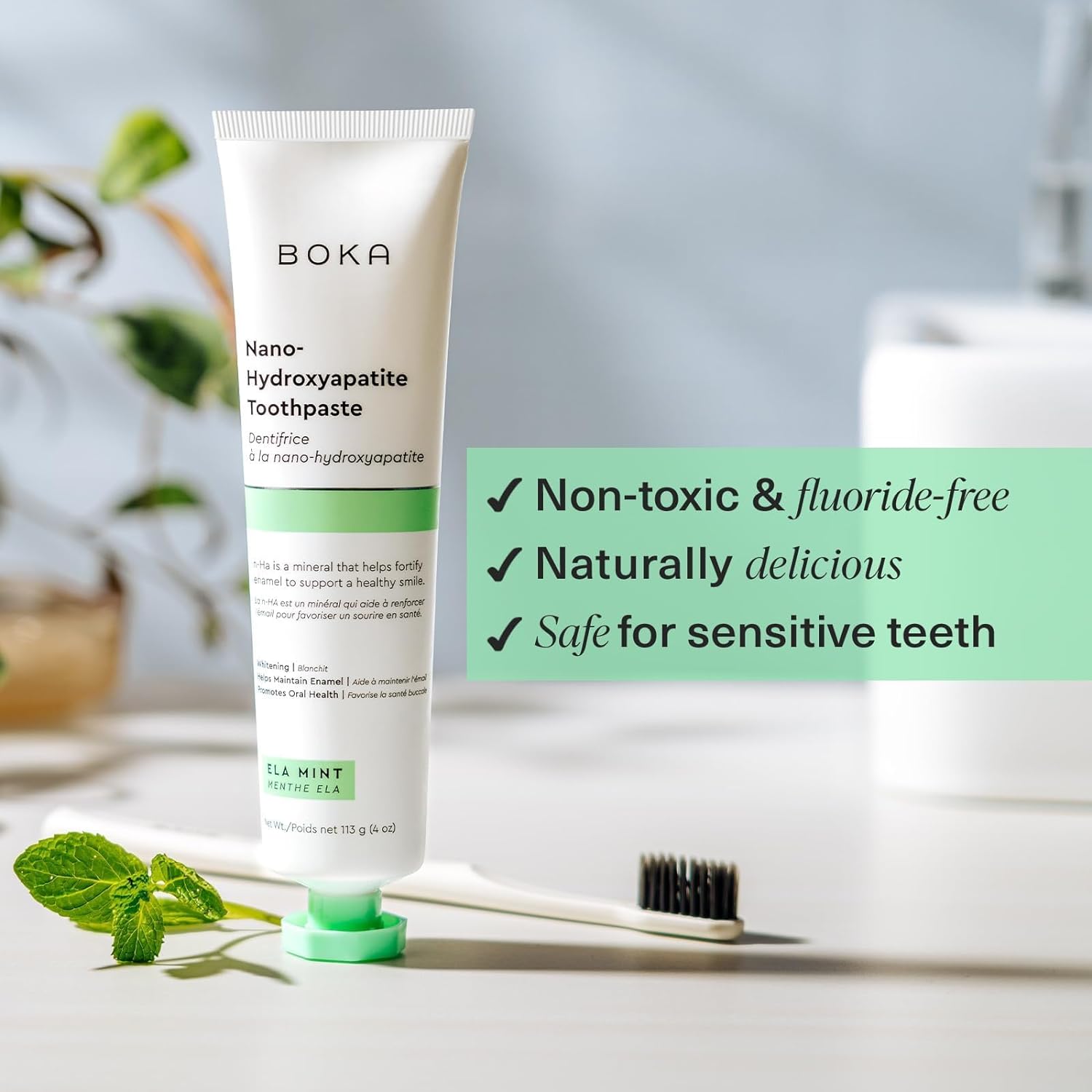 Toothpaste | Fluoride-Free, Nano Hydroxyapatite, Remineralizing, 4 fl oz