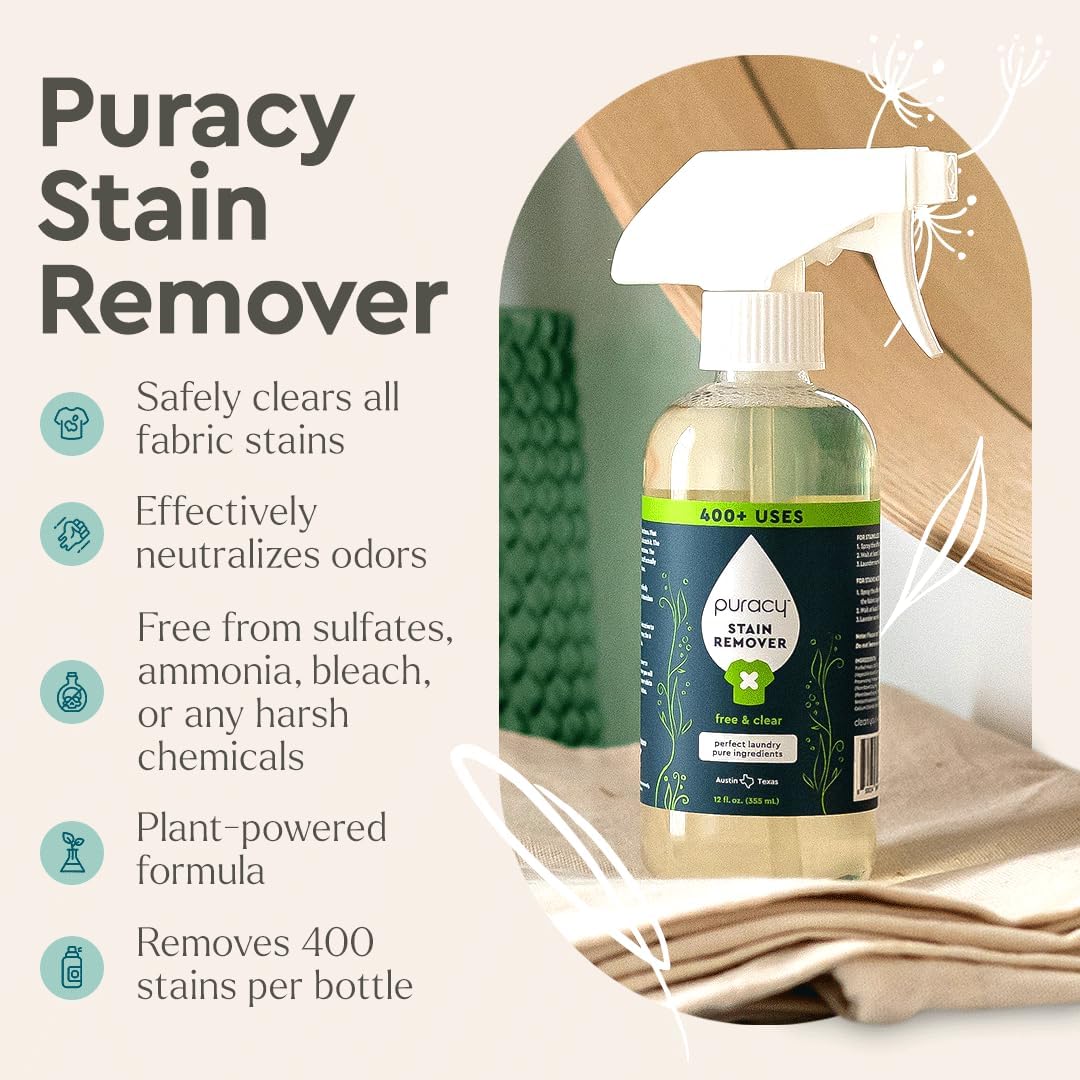 Stain Remover Spray | Natural Spot Cleaner, Travel Size, 12 oz.