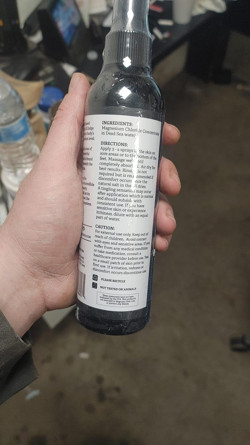 Extra Strength Ultra-Pure Magnesium Spray (23Mg Magnesium in Each Spray) 8 Oz, Known to Be Used for Leg Discomfort and Promotes a Calm Sleep.