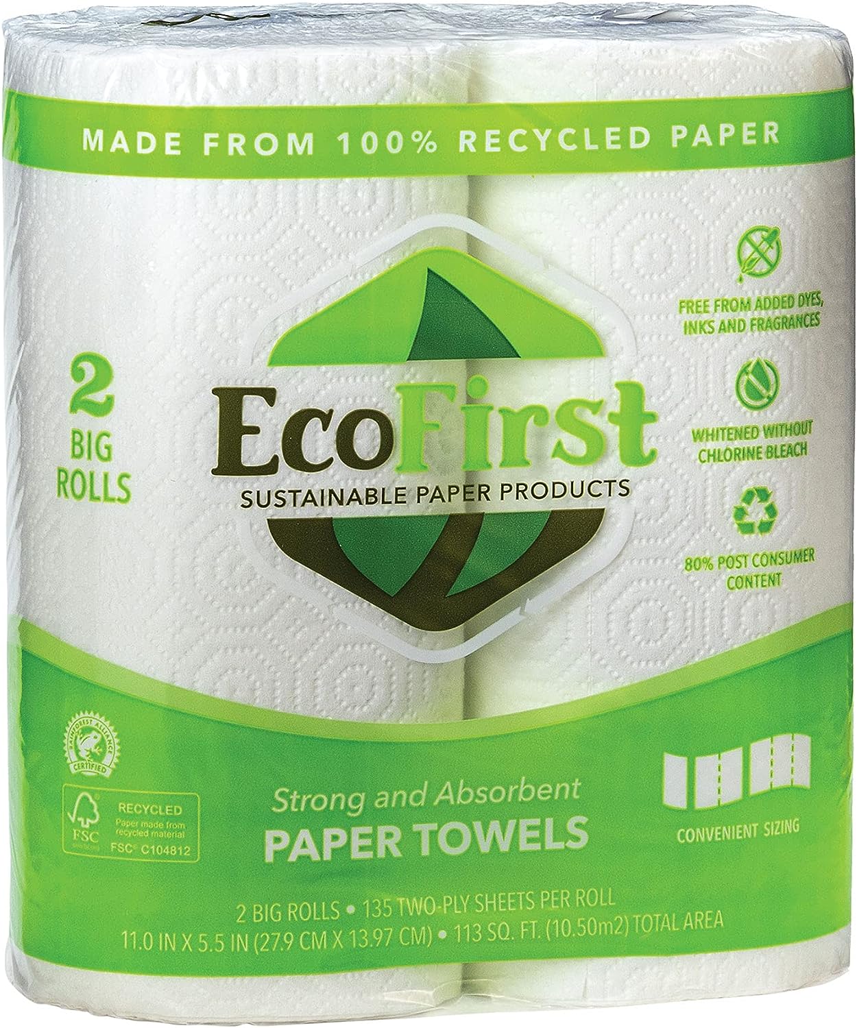Recycled Paper Towels | 2 Rolls