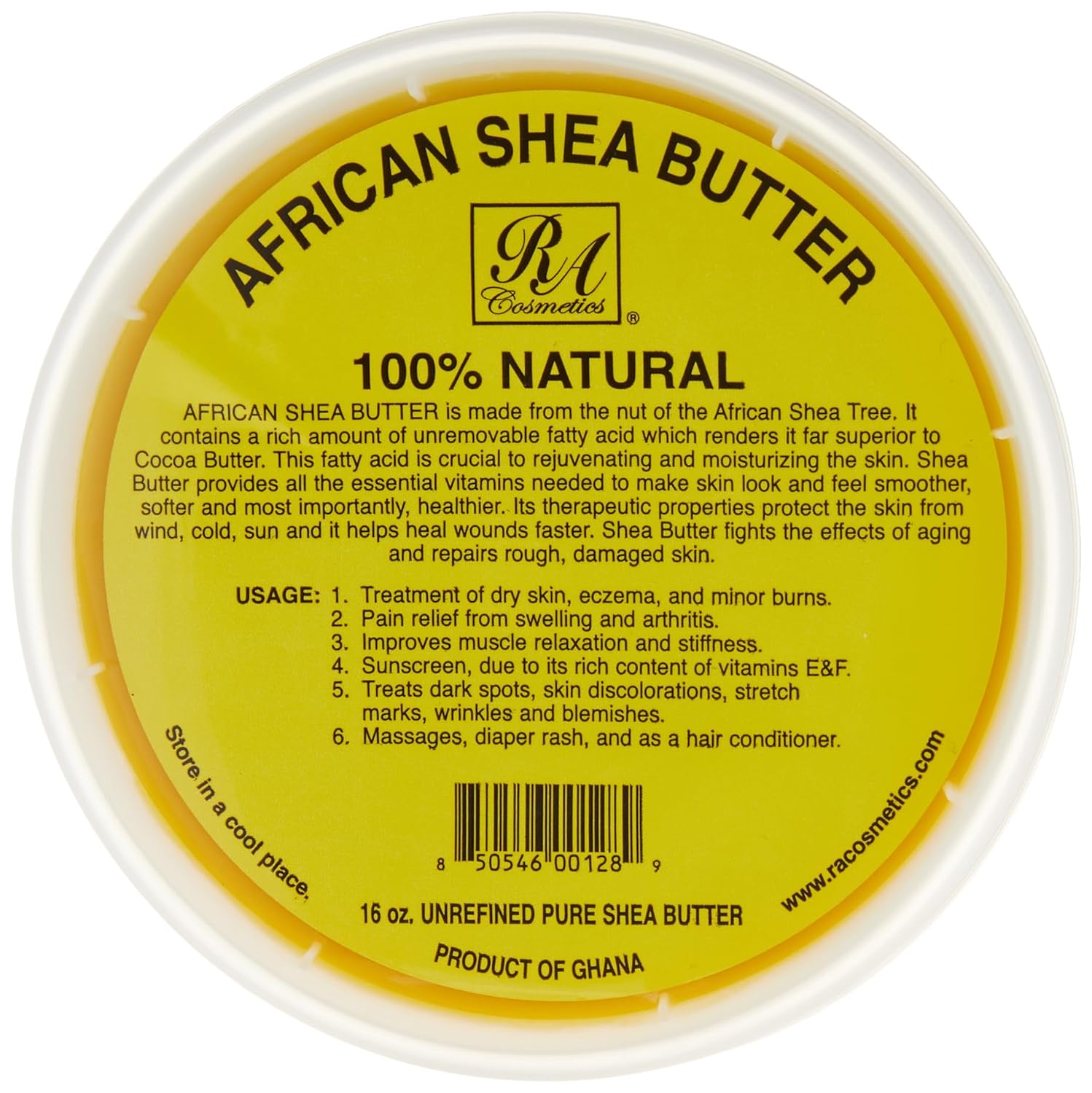 Shea Butter | 100% Natural Unrefined Yellow, 16oz, from Ghana