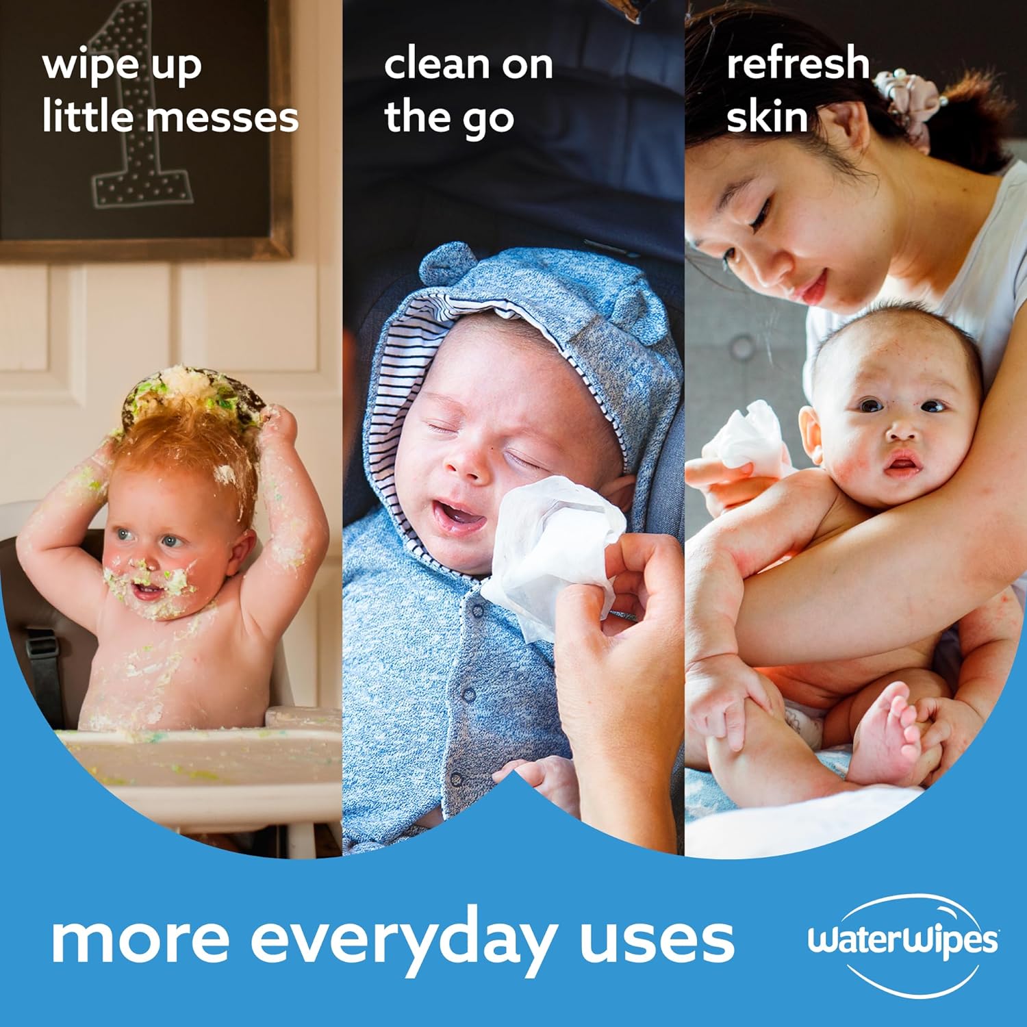 Baby Wipes | Plastic-Free, 99.9% Water, 60 Count