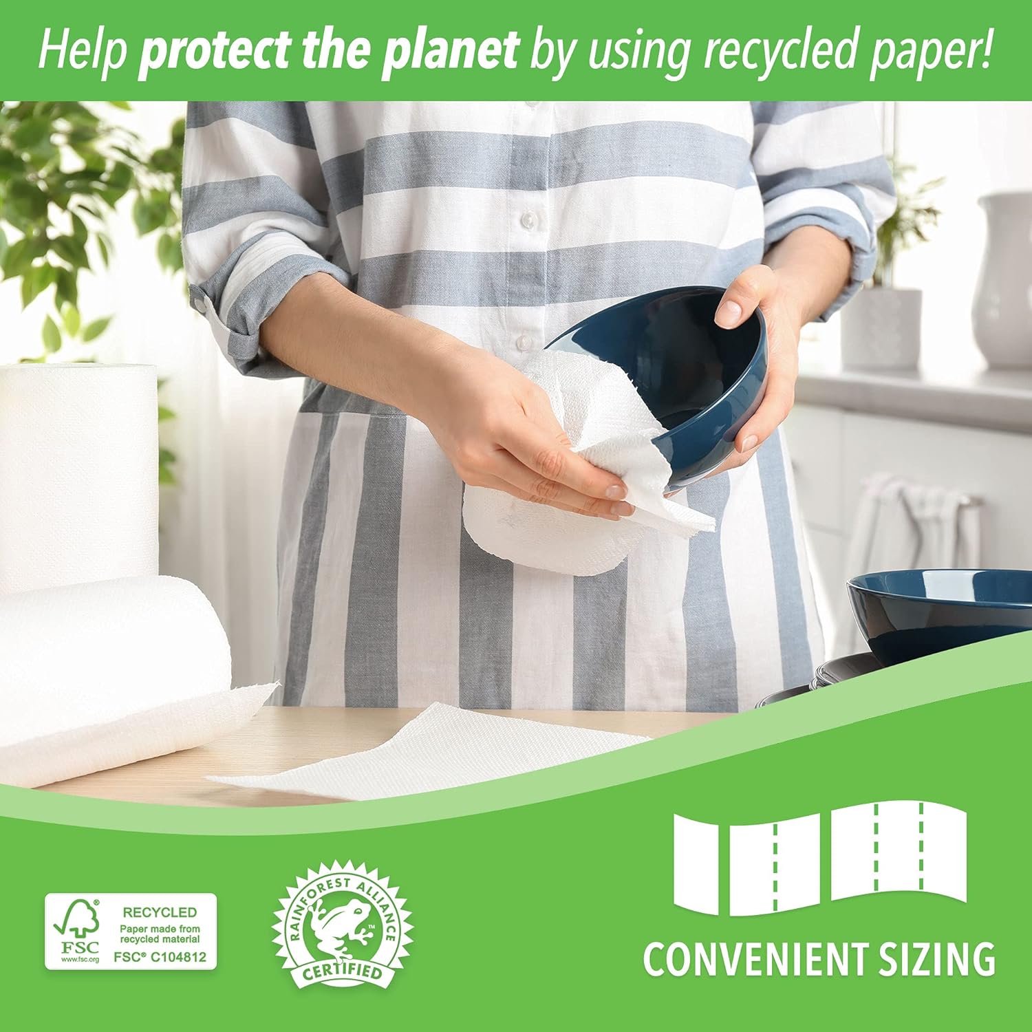 Recycled Paper Towels | 2 Rolls