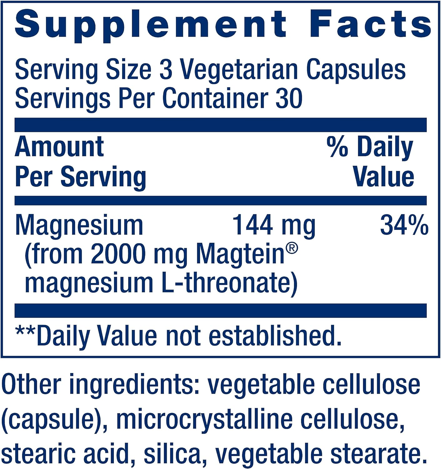 Magnesium L-Threonate Capsules | Brain Health & Cognitive Boost, 90 Count