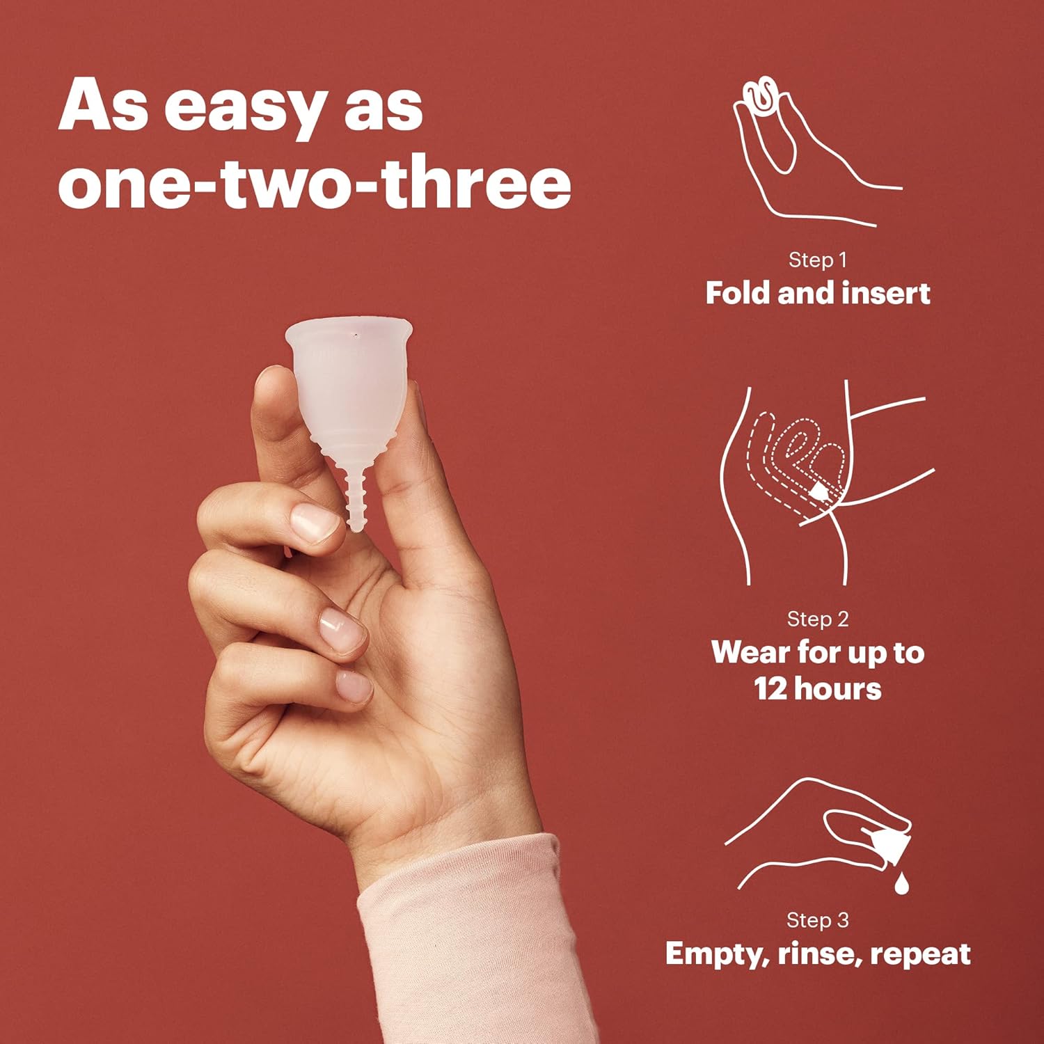 Menstrual Cup | 12-Hour Leak Protection, Reusable