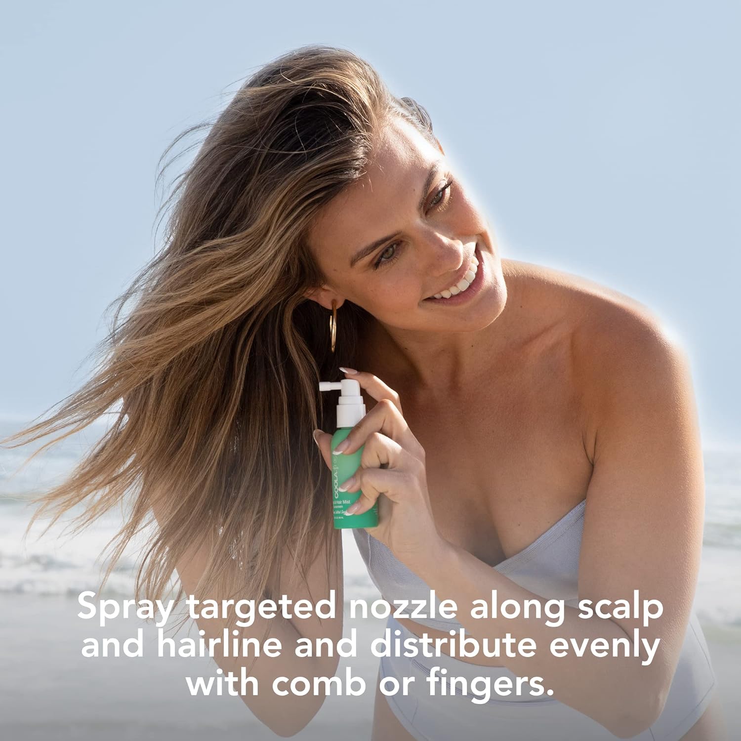 Organic Scalp & Hair Sunscreen Mist | SPF 30, Vegan, Ocean Salted Sage, 2 oz