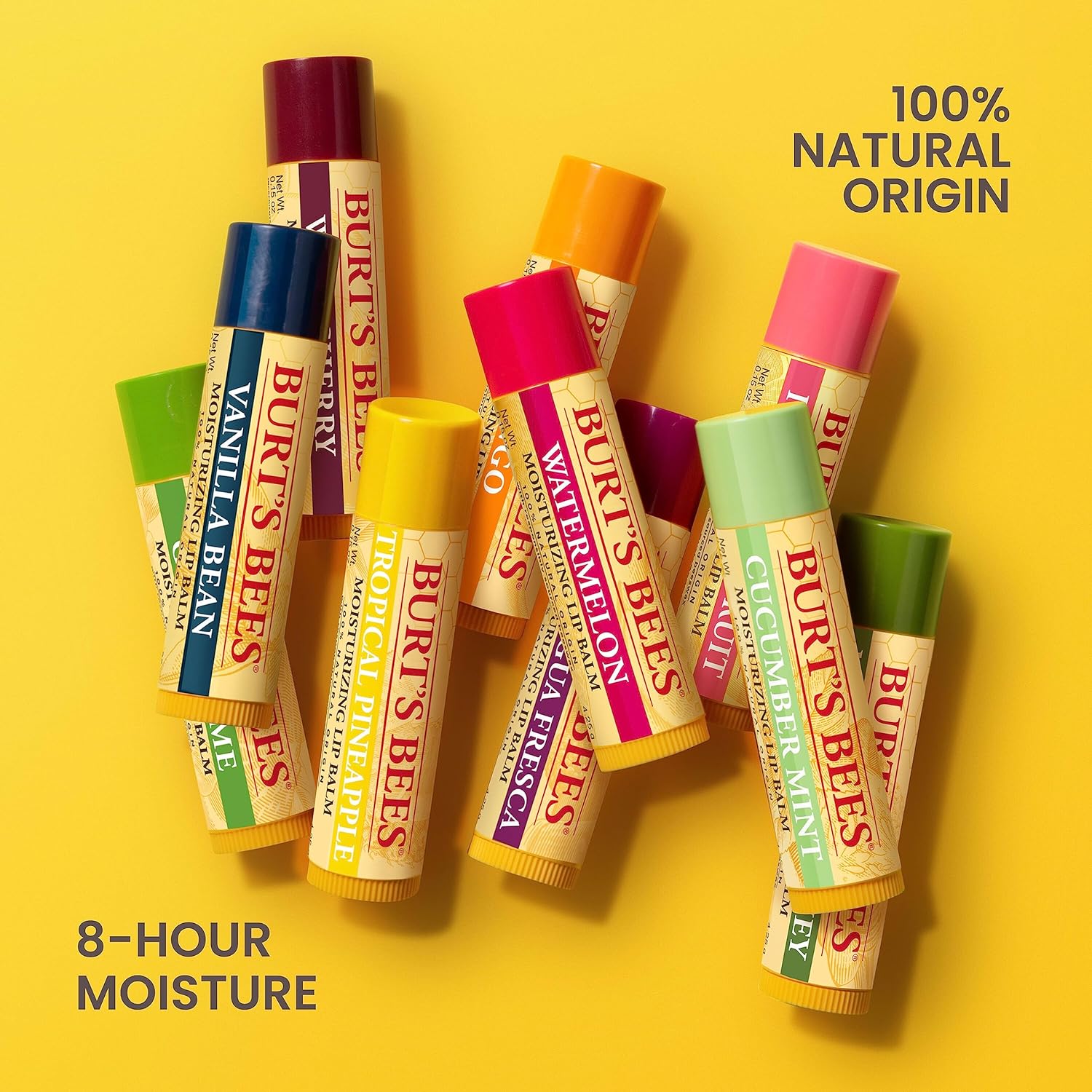 Lip Balm | Original Beeswax, Tint-Free, 4 Tubes, 0.15 oz