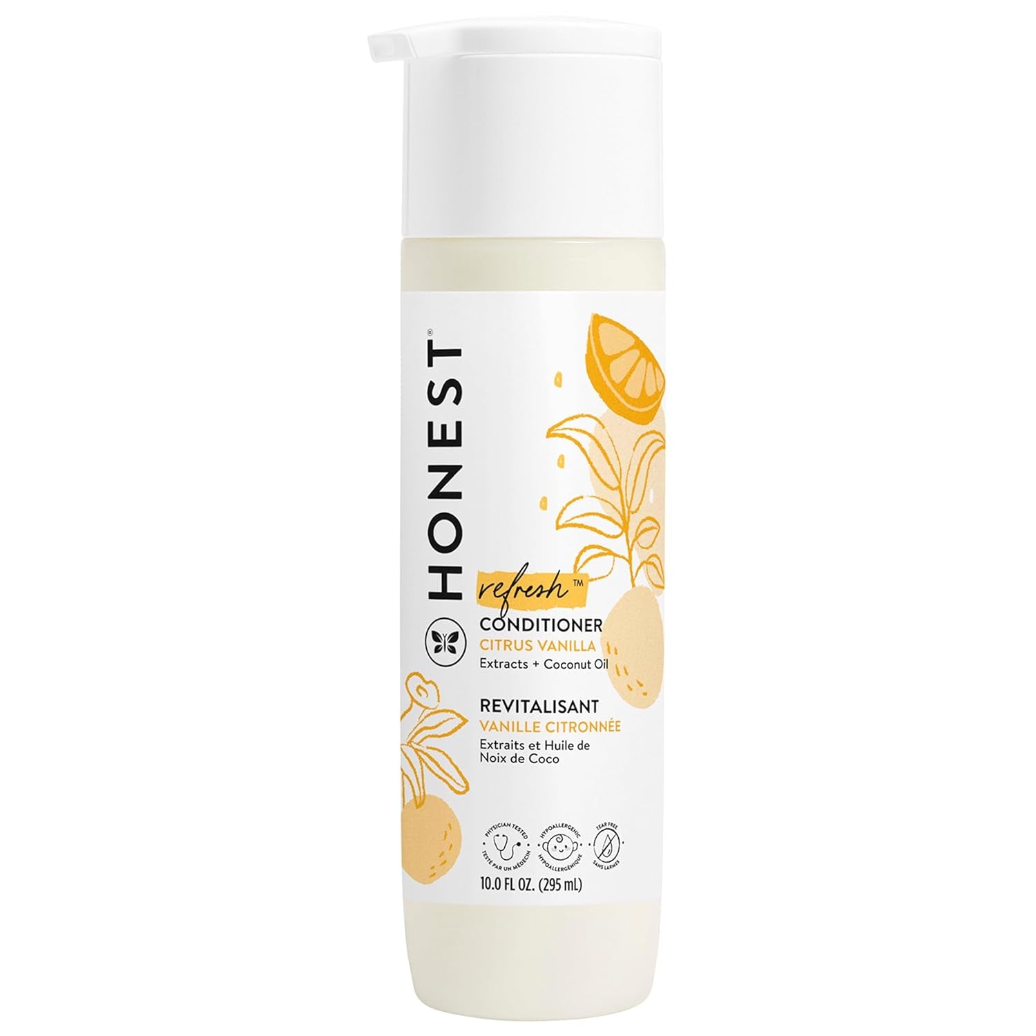 Silicone-Free Conditioner | Gentle for Baby | Naturally Derived, Tear-Free, Hypoallergenic | Citrus Vanilla Refresh, 10 Fl Oz