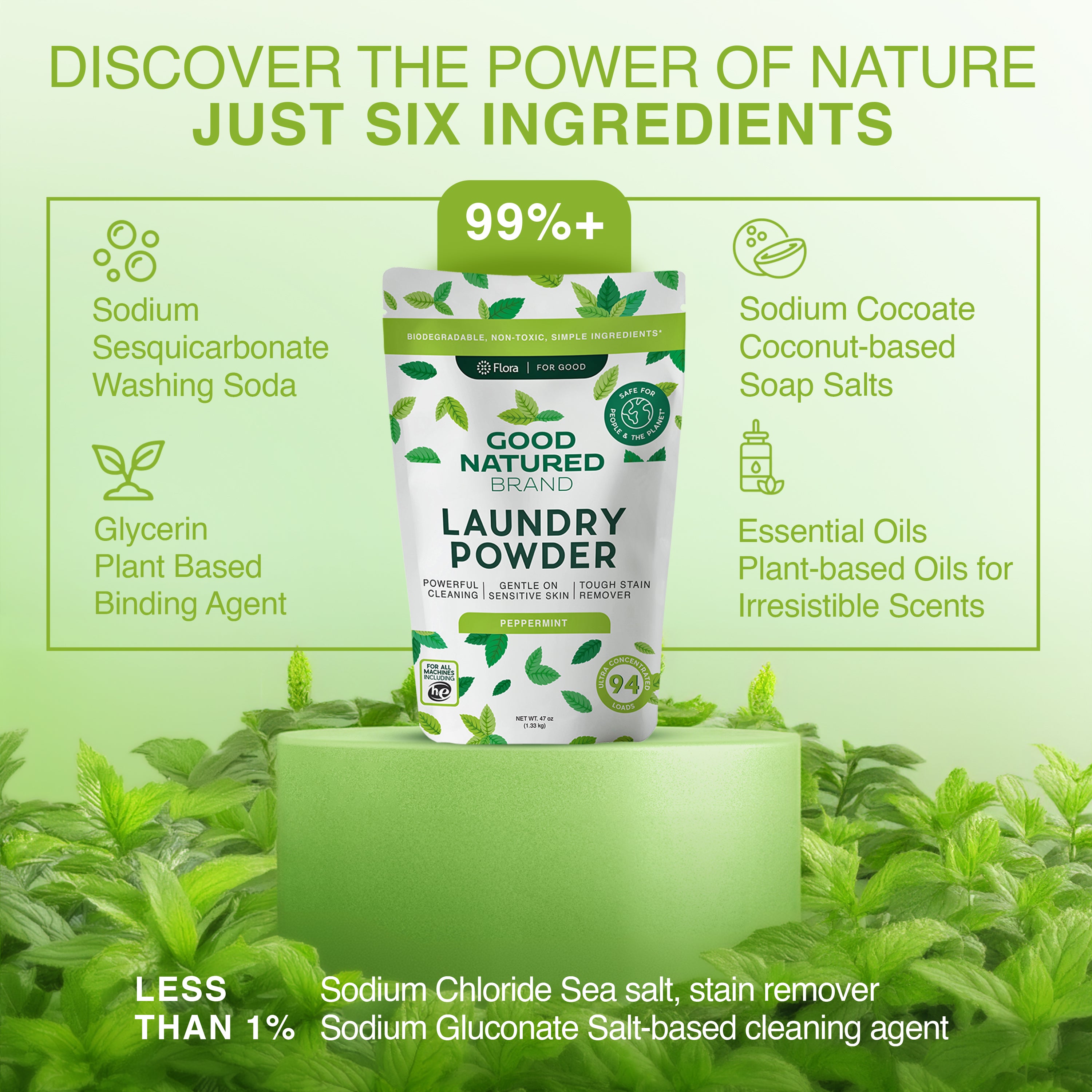 Laundry Powder - Peppermint | 47 oz