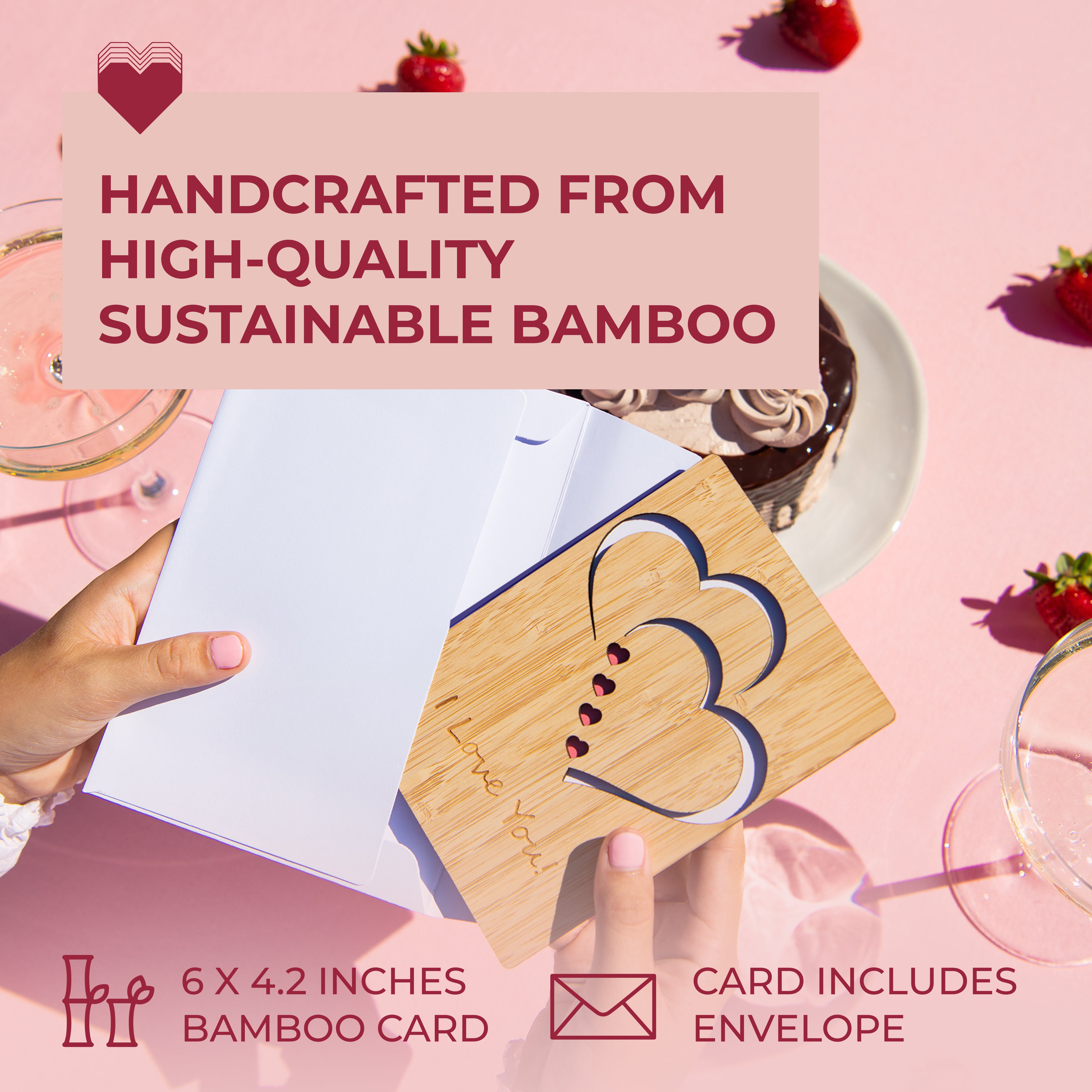 Handcrafted Bamboo Mother's Day Cards