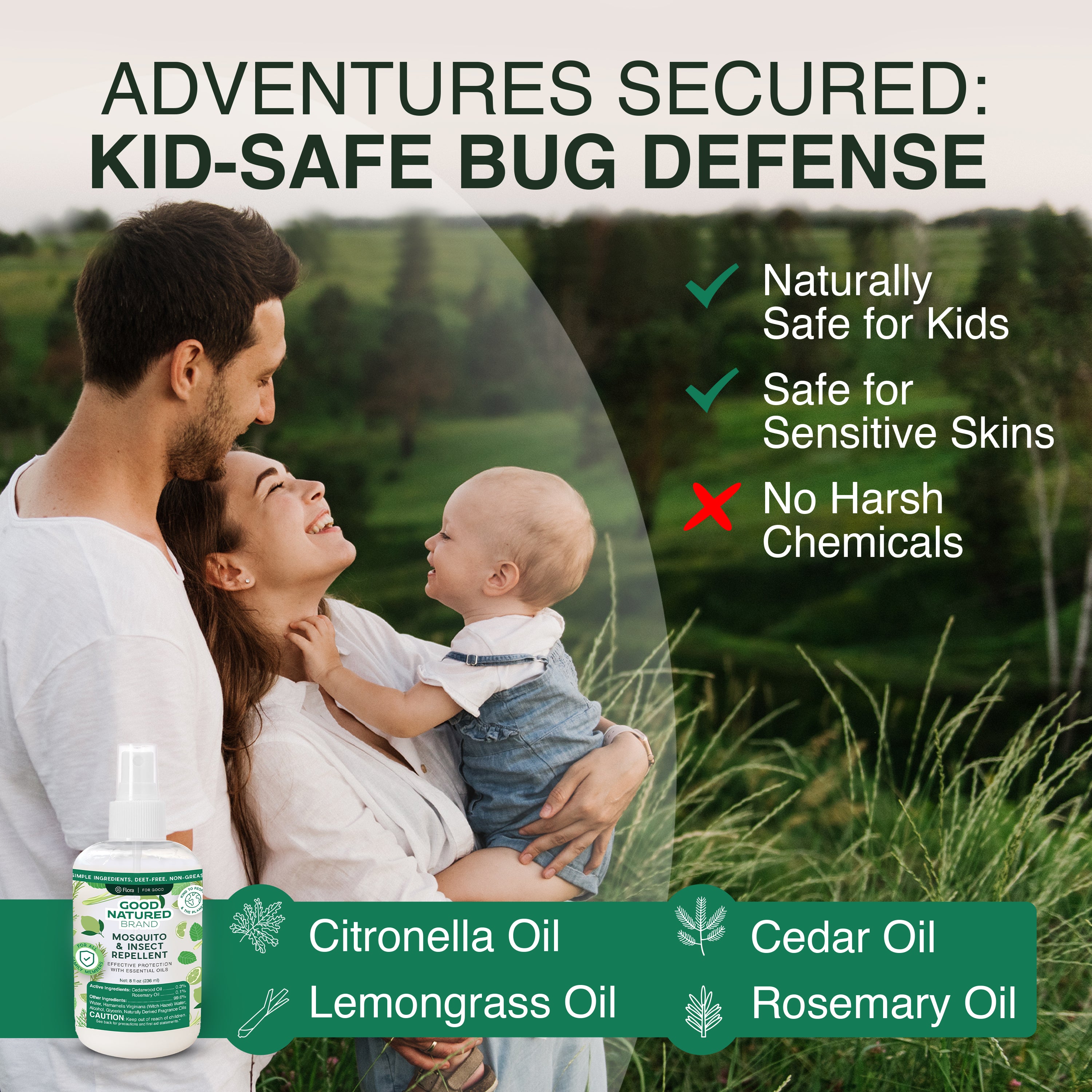 DEET-Free Mosquito & Insect Repellent | 8oz