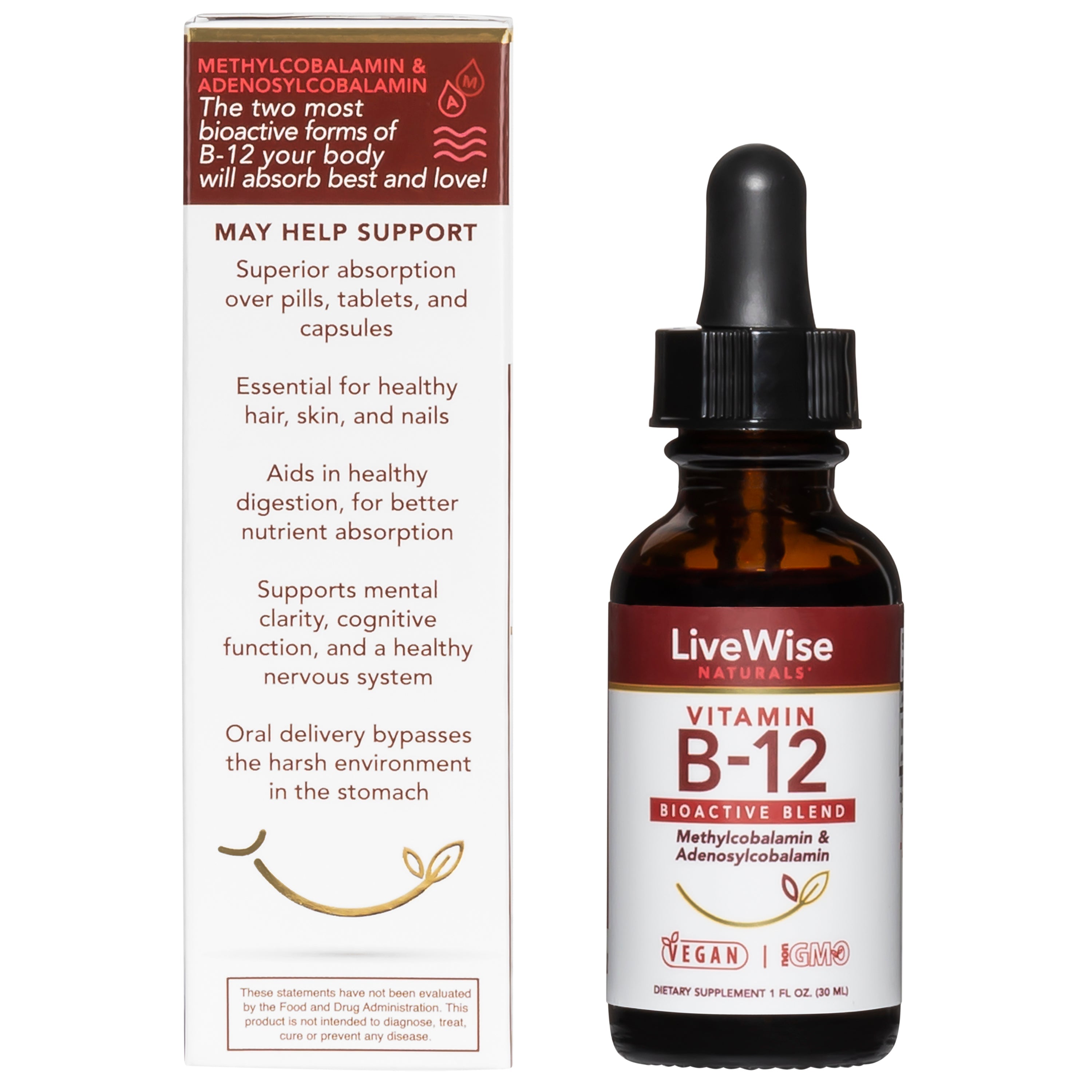 Vitamin B12 Liquid Drops - BIO ACTIVE BLEND