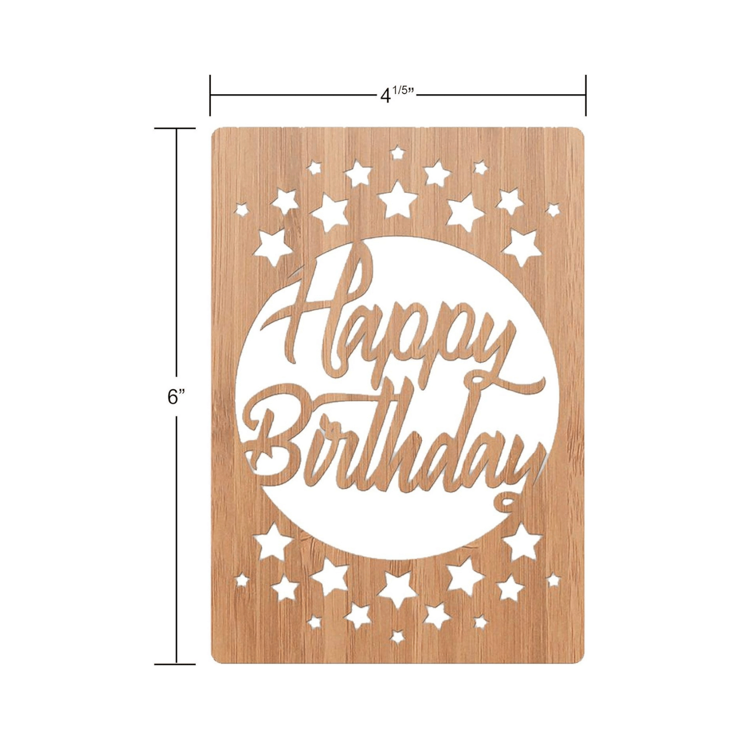 Bamboo Greeting Card | Birthday - Birthday Stars