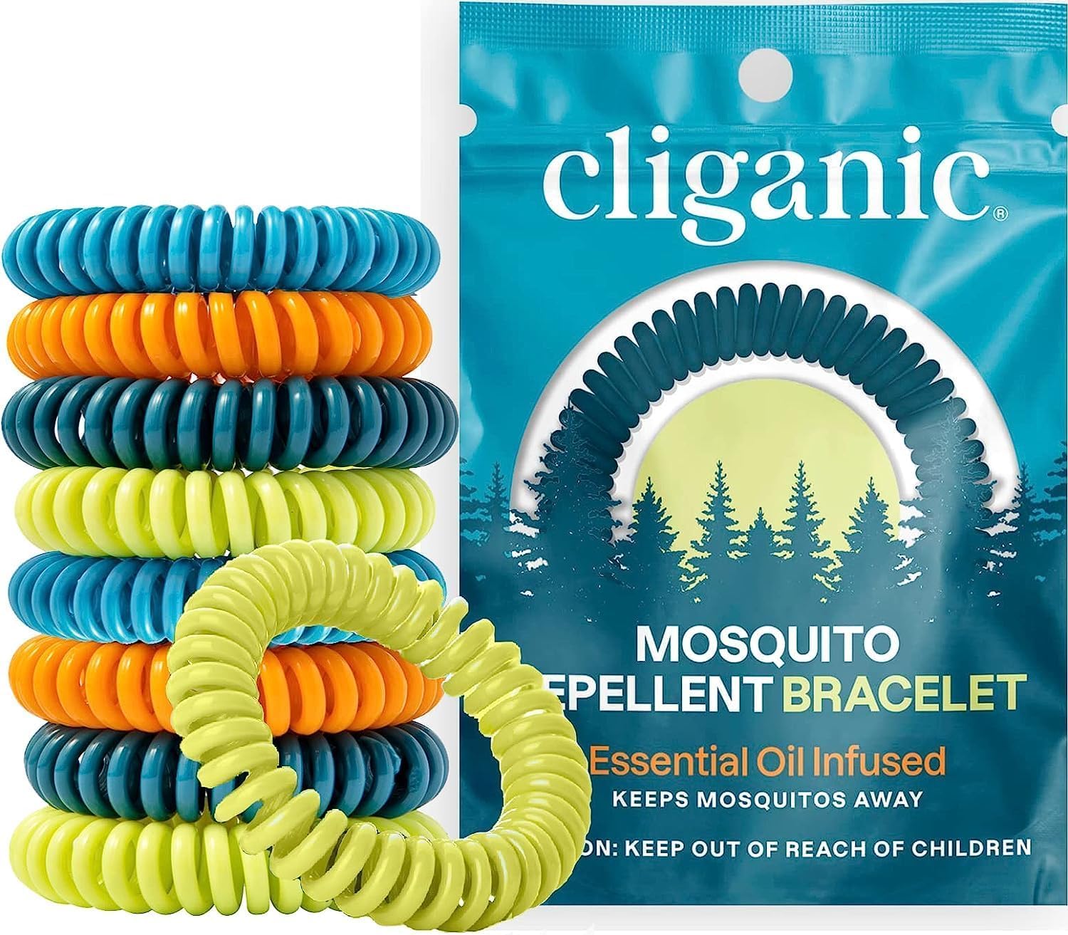 Mosquito Repellent Bracelets | DEET-Free, Essential Oils, 10-Pack