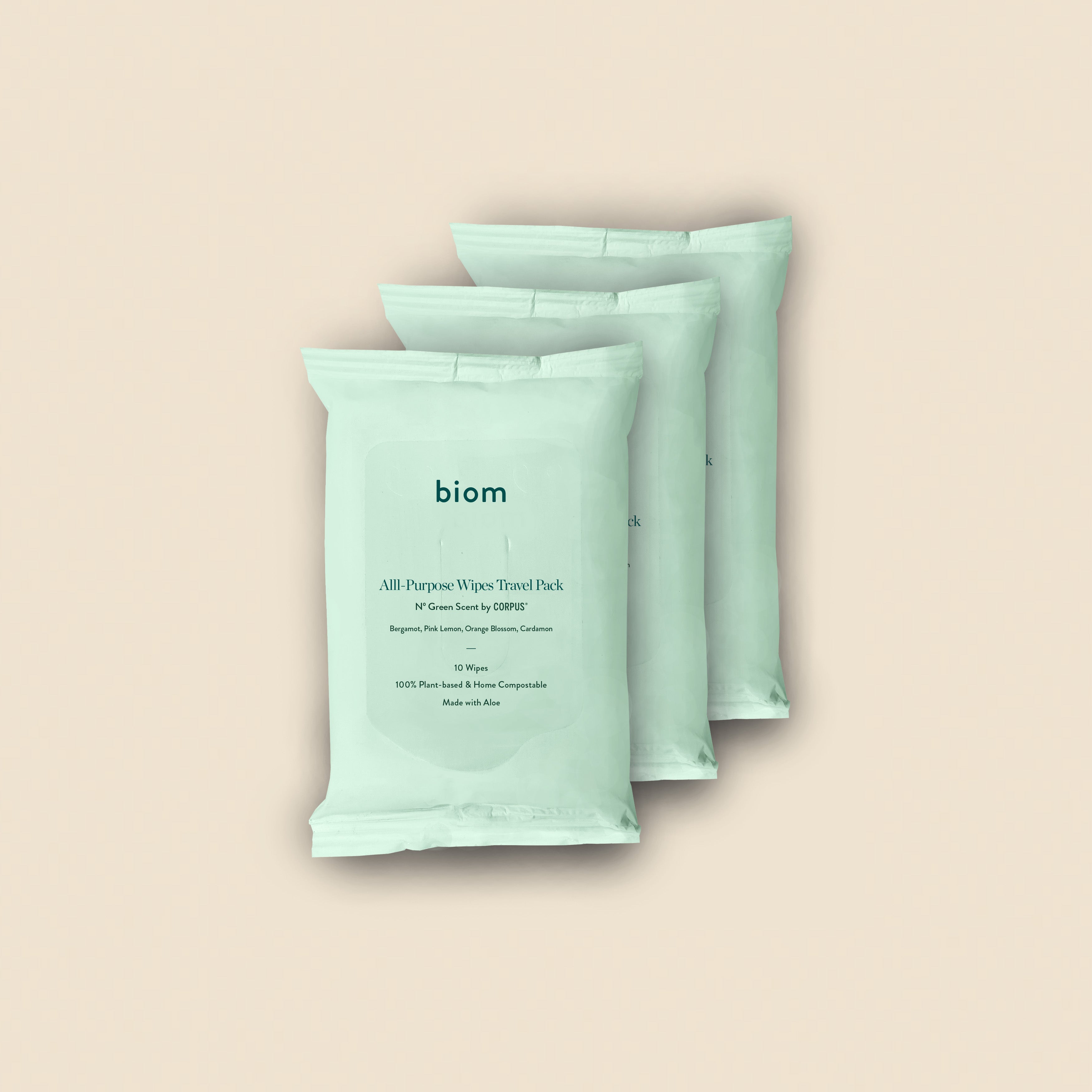 biom x CORPUS® All-Purpose Wipes - Travel Packs