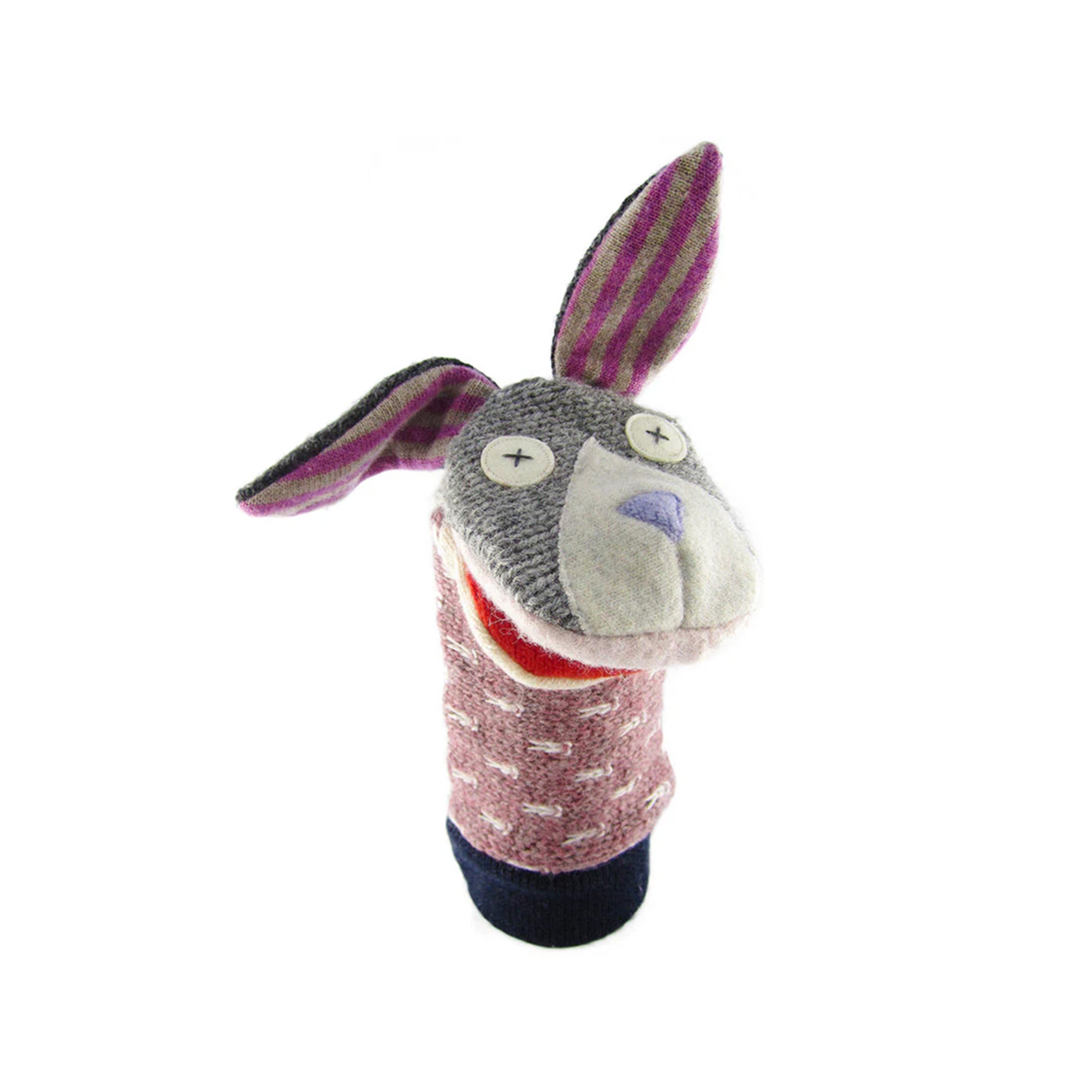 Bunny Puppet from Reclaimed Wool