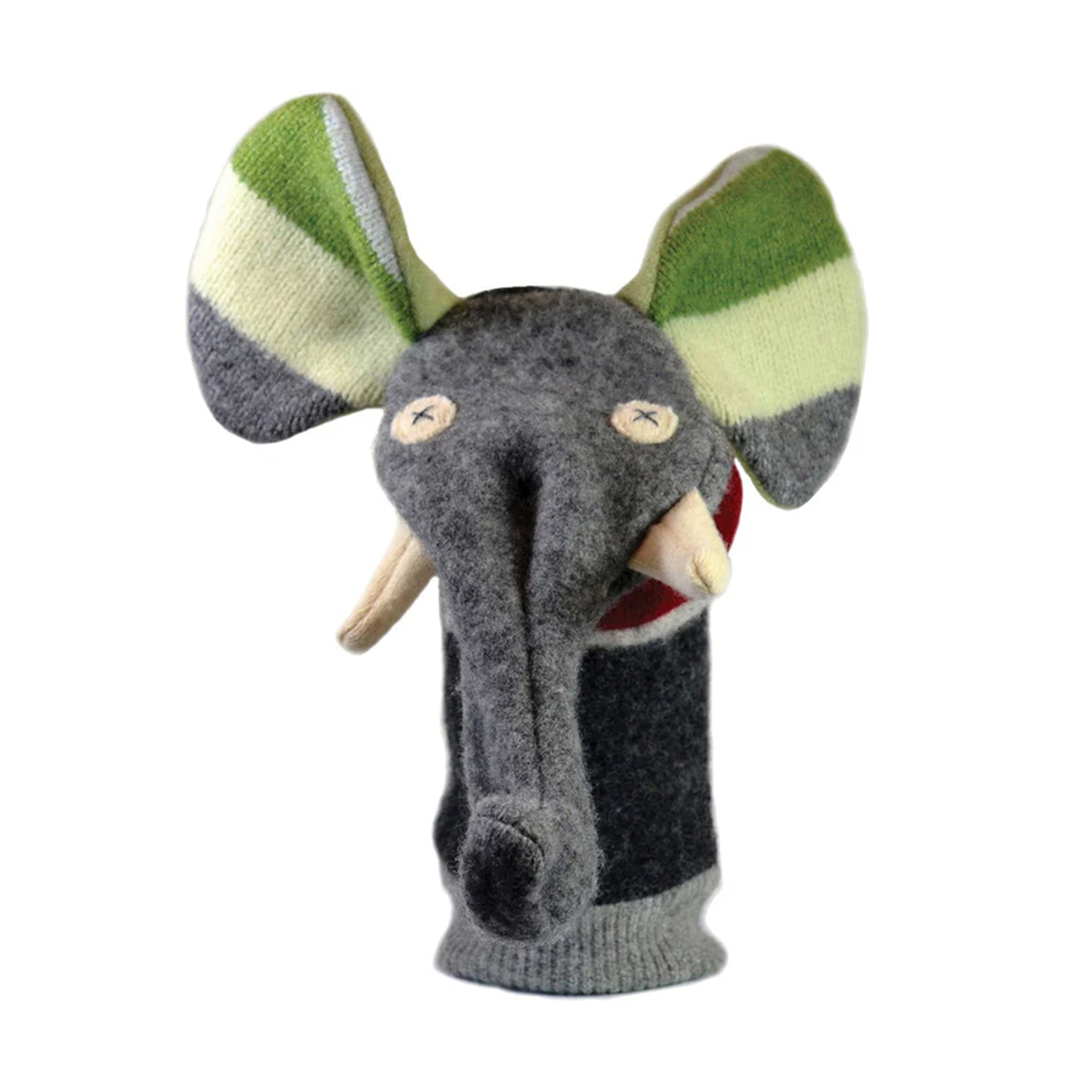 Elephant Puppet from Reclaimed Wool