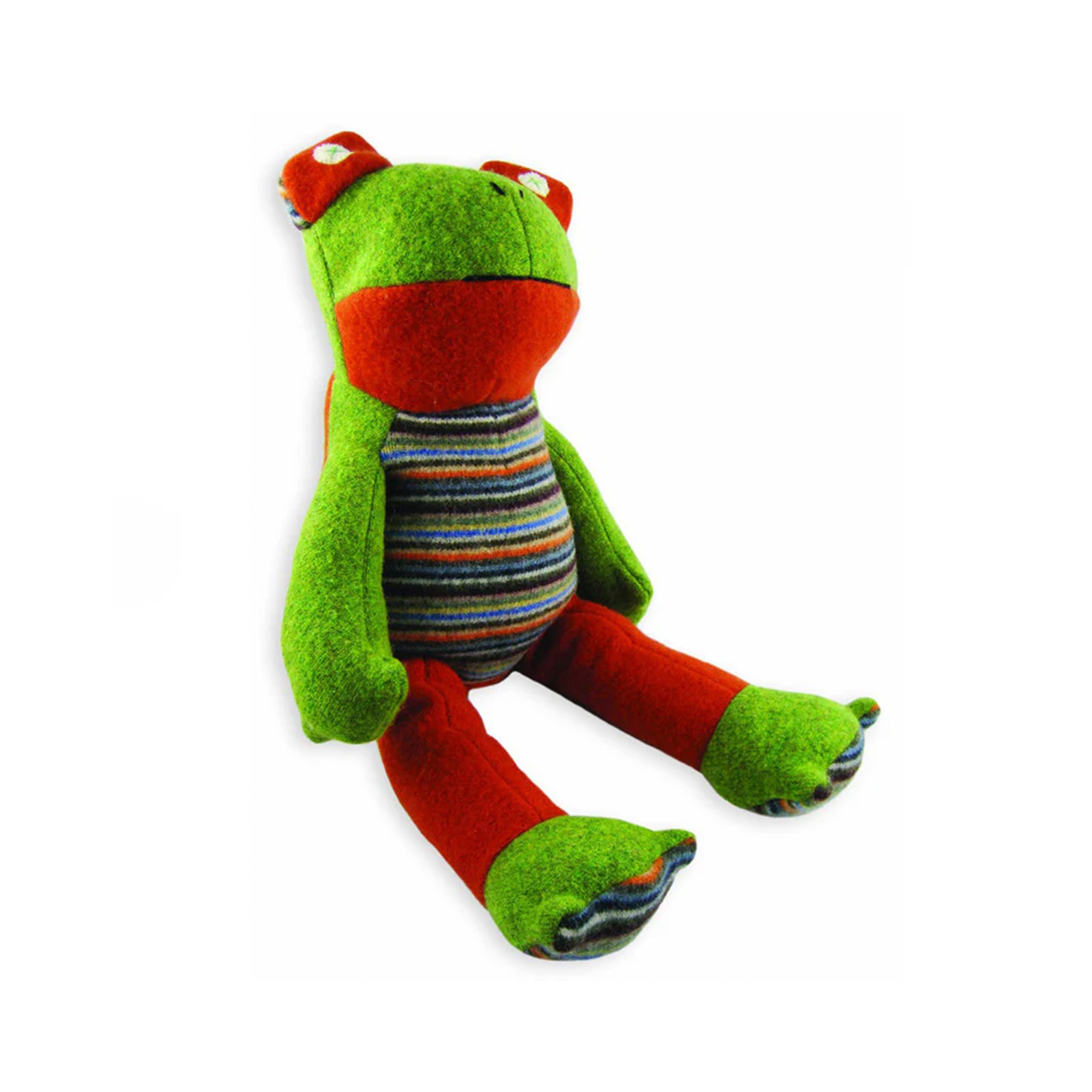 Frog Stuffed Toy from Reclaimed Wool