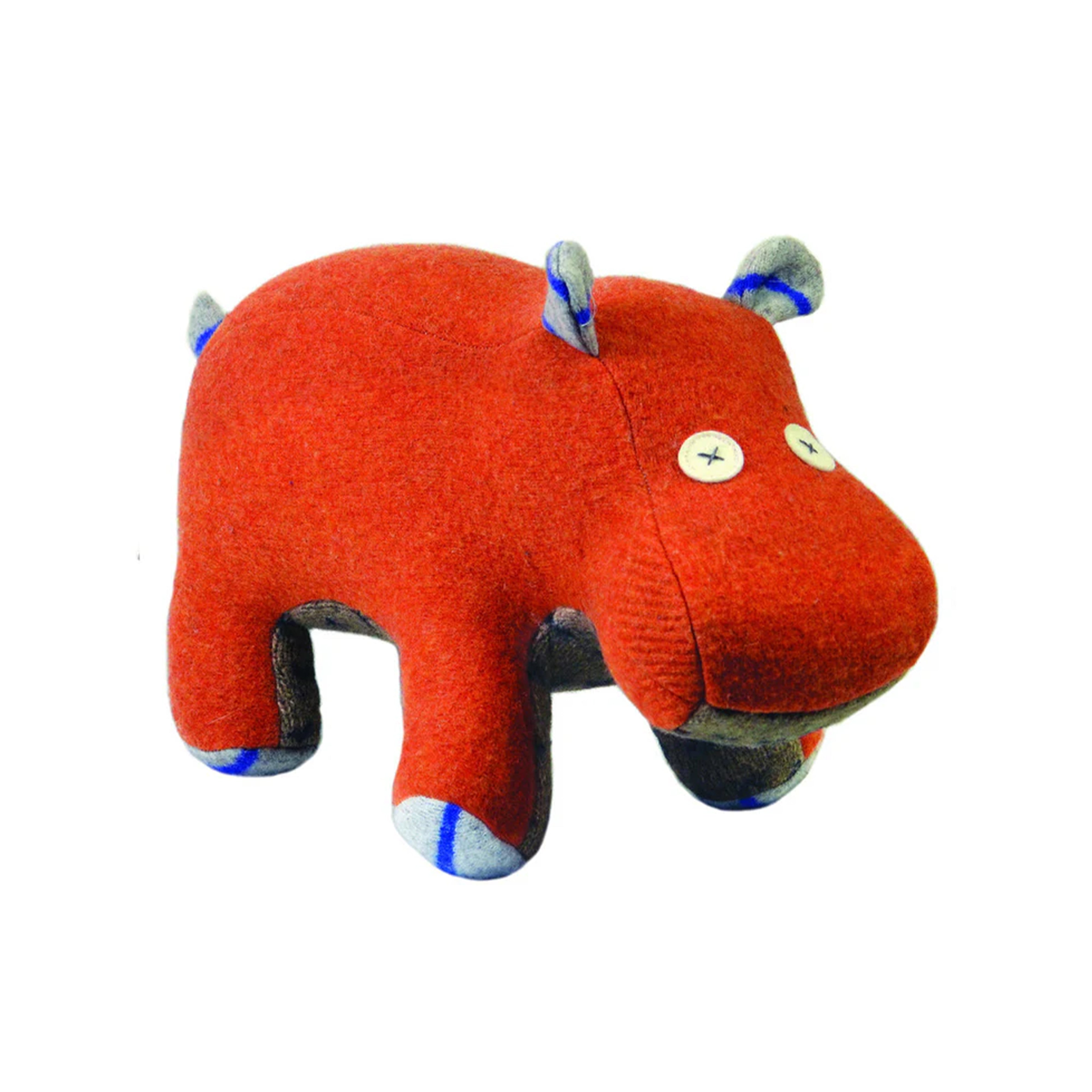 Hippo Stuffed Toy from Reclaimed Wool