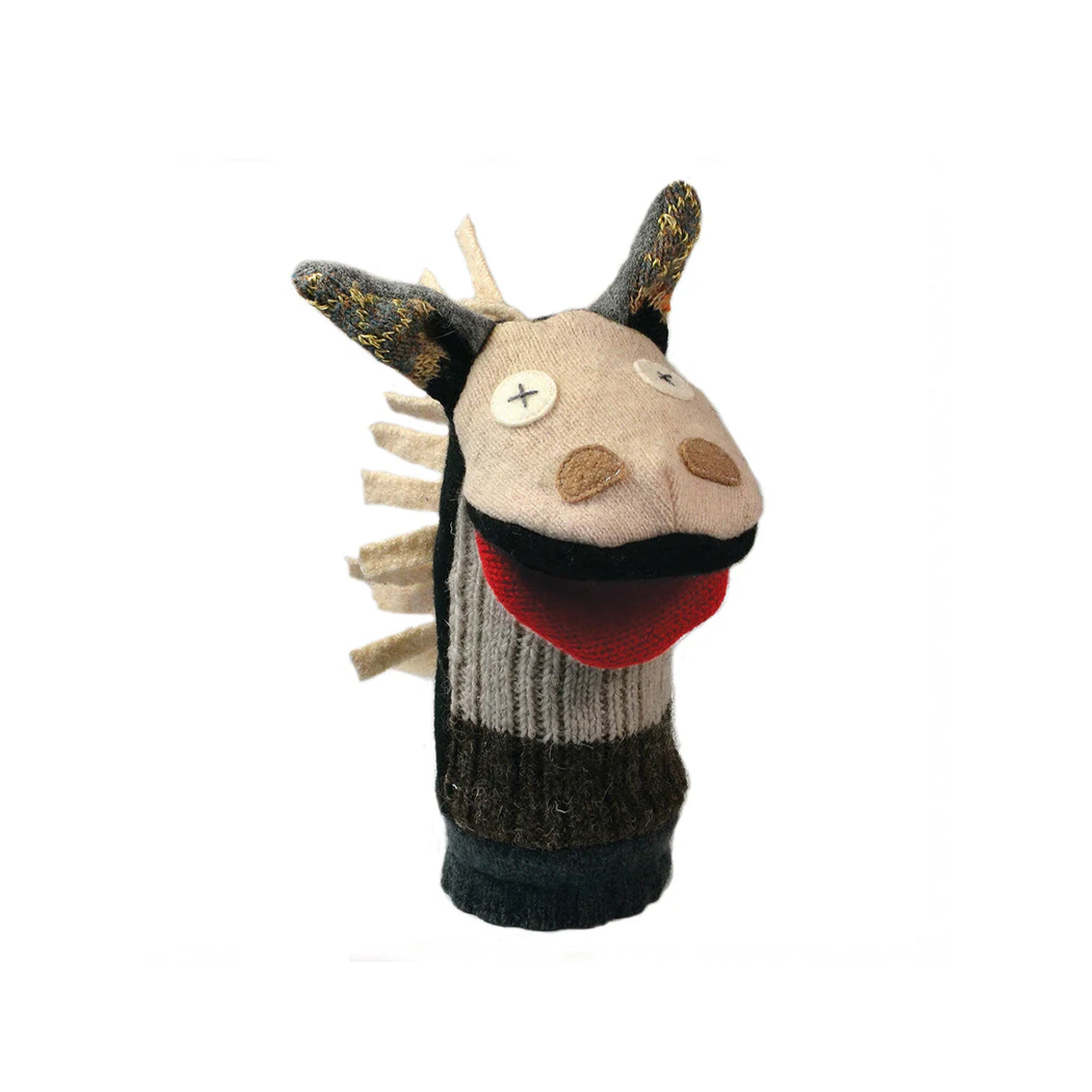 Horse Puppet from Reclaimed Wool