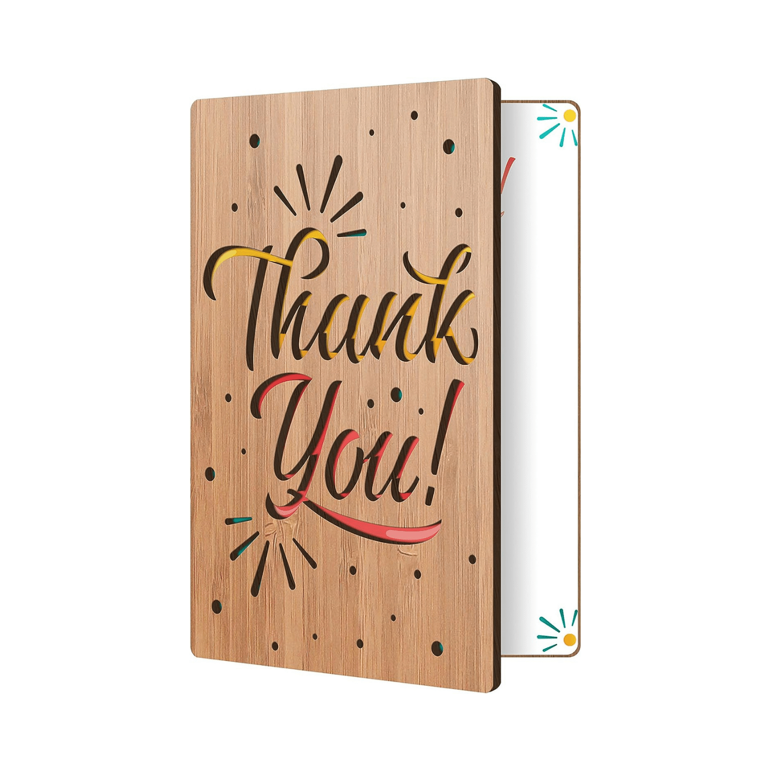 Bamboo Greeting Card | Thank You - Confetti