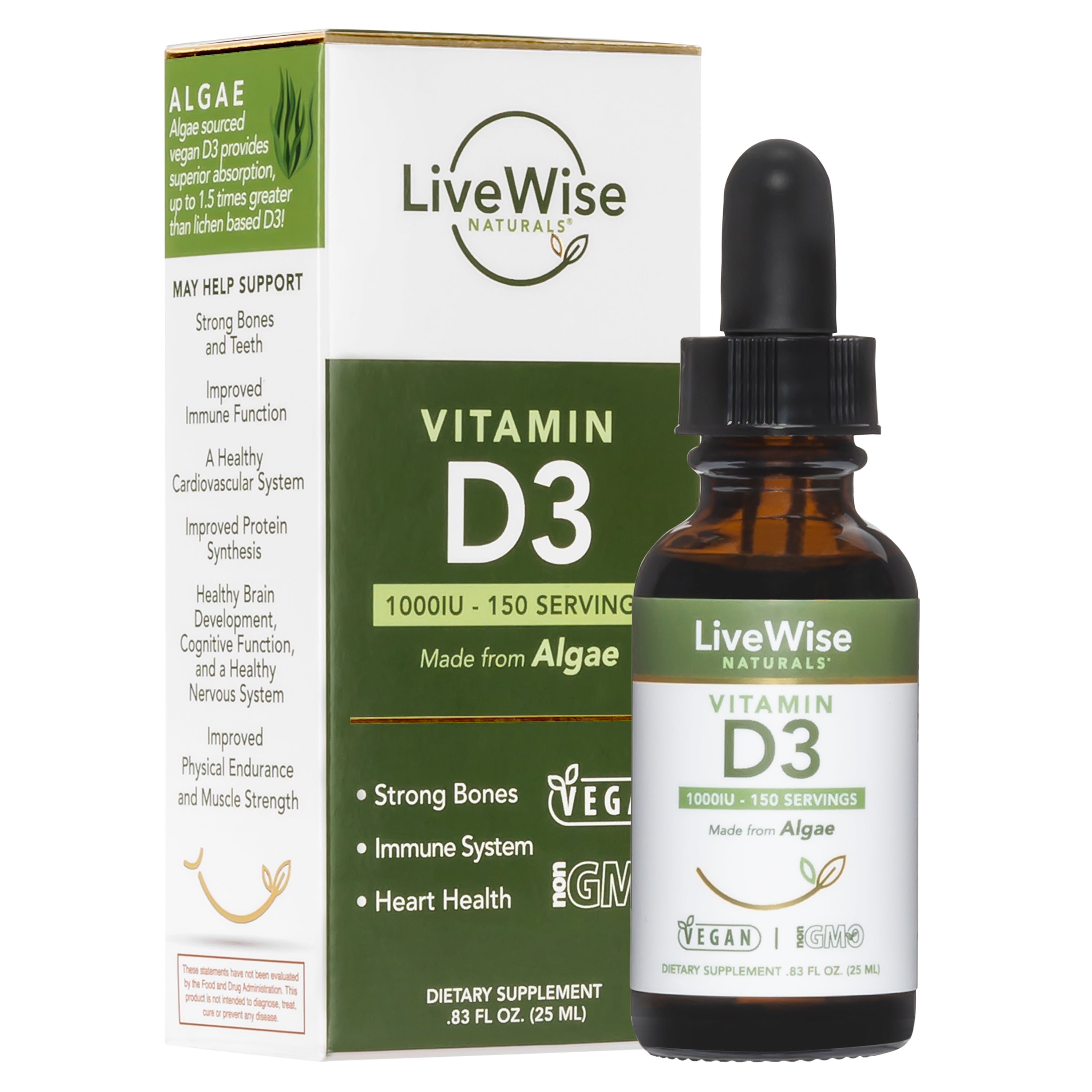 Vitamin D3 Liquid Drops - Vegan Friendly