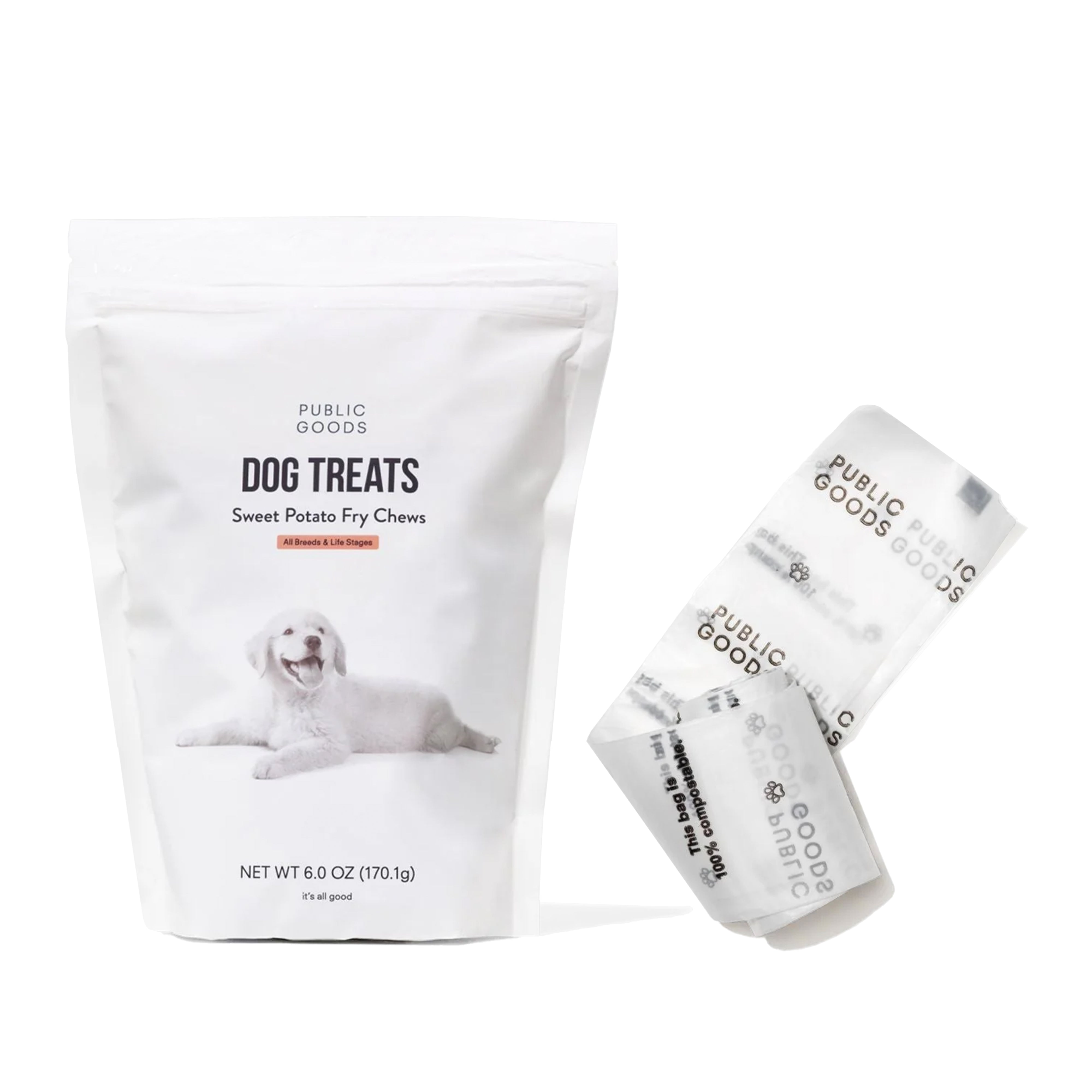 Dog Essentials Set - Sweet Potato Dog Chews and Waste Bags
